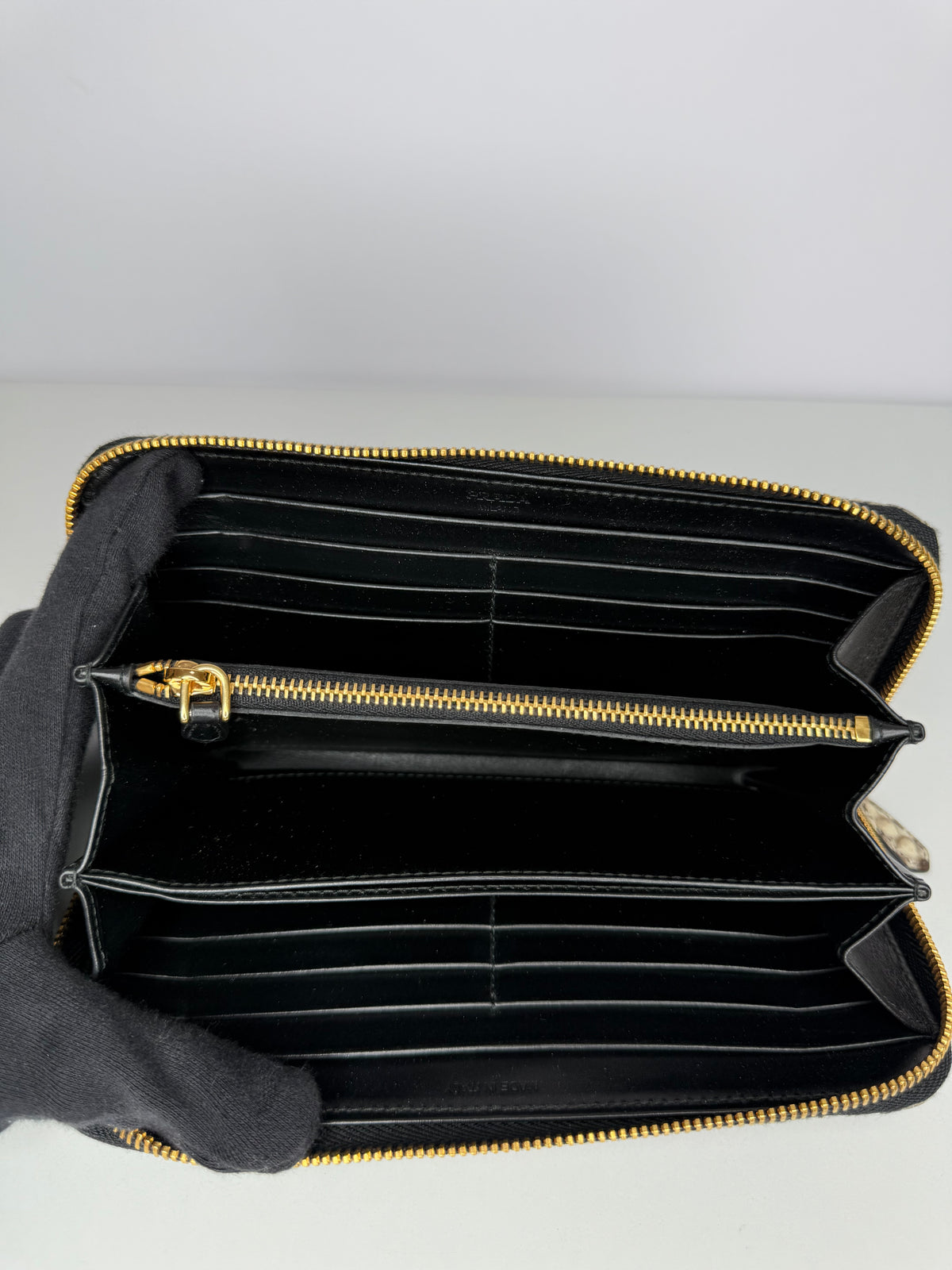 Prada Beige Python Leather Continental Wallet