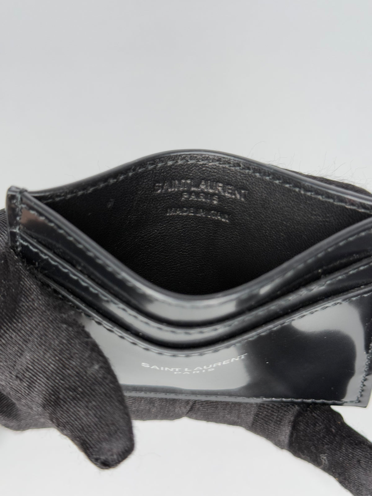 Saint Laurent Paris Leather Card Holder
