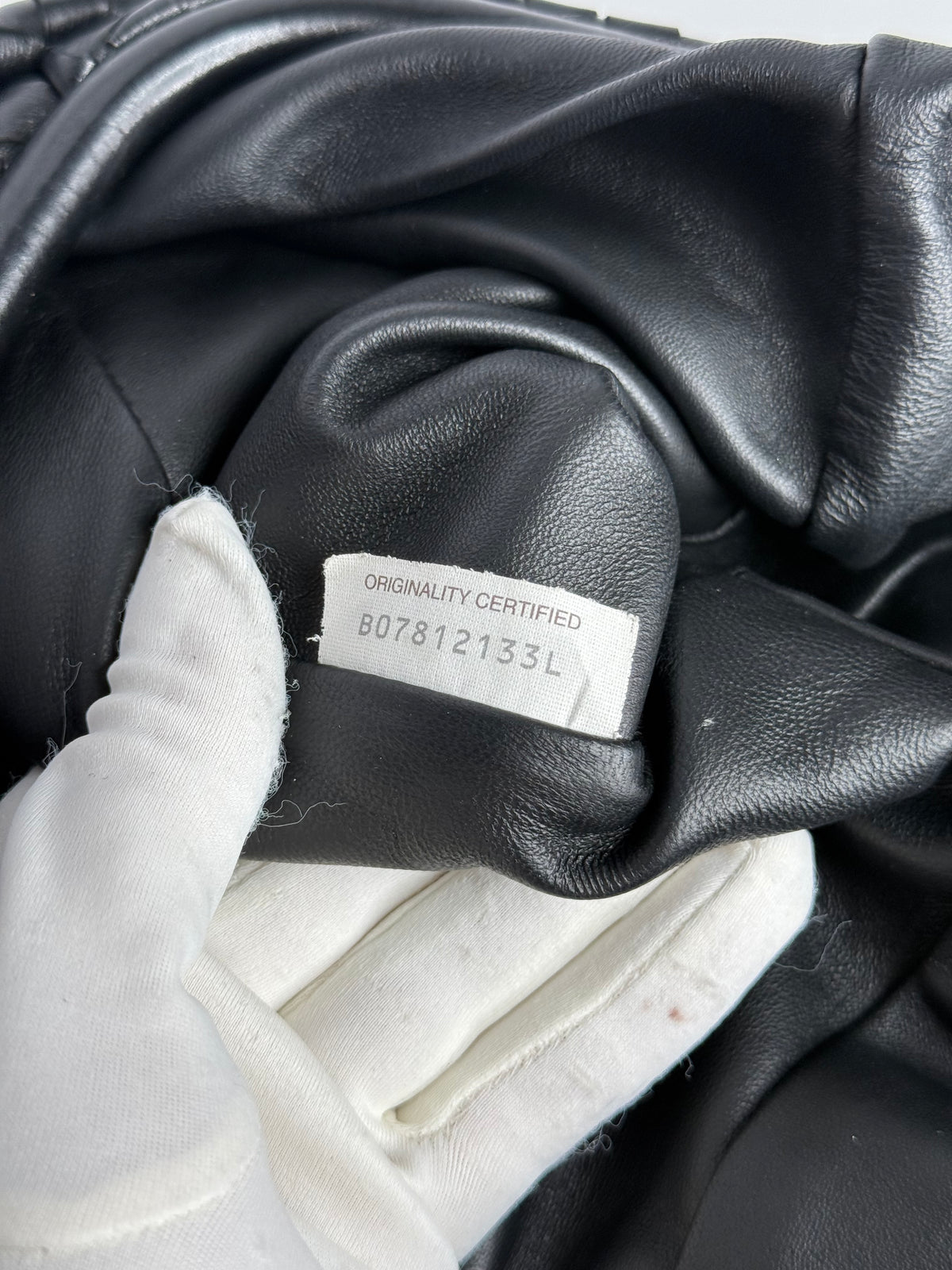 Bottega Veneta The Pouch Black Intrecciato Leather Clutch