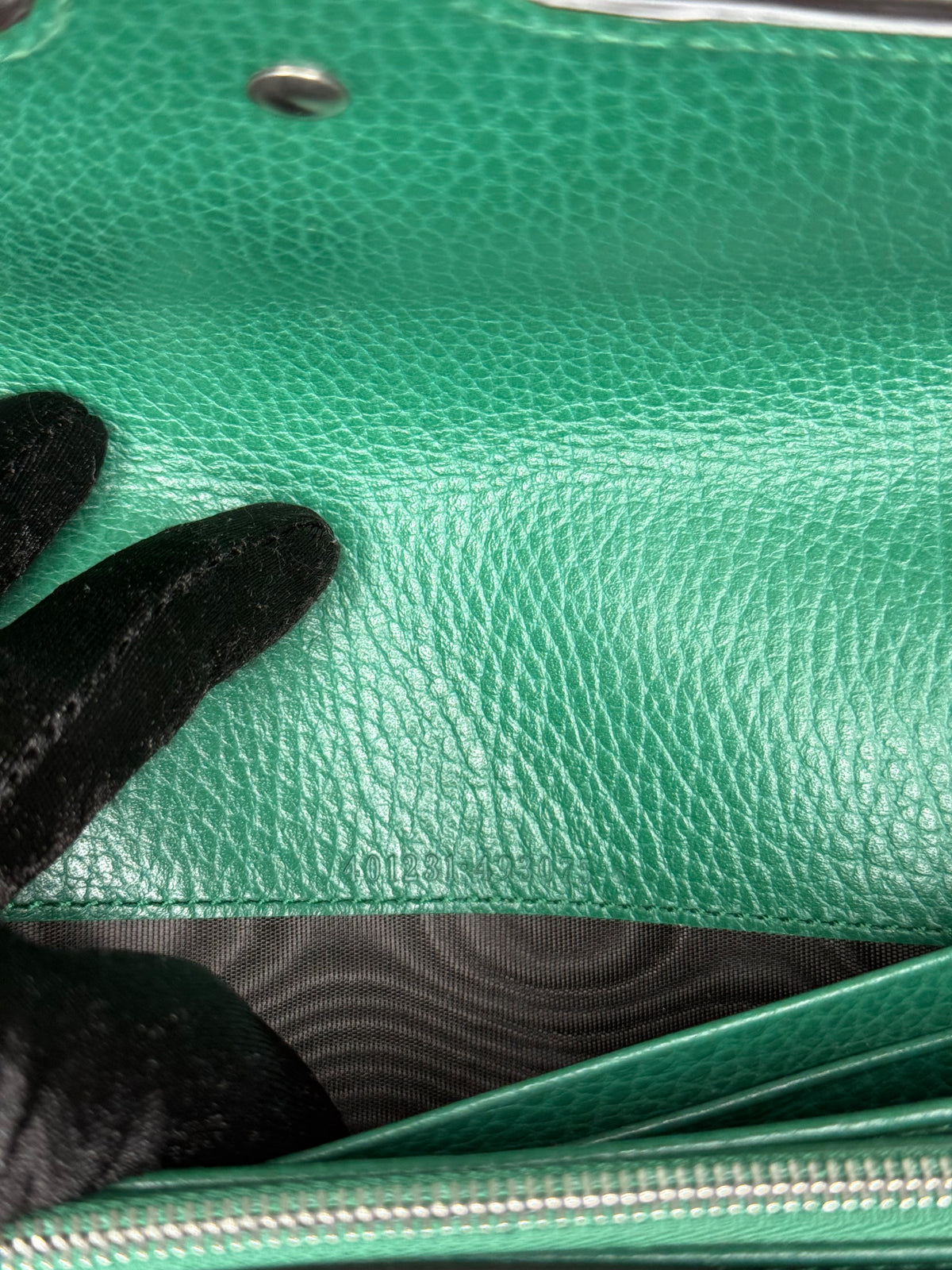 Gucci Emerald Green Leather Dionysus Wallet On Chain