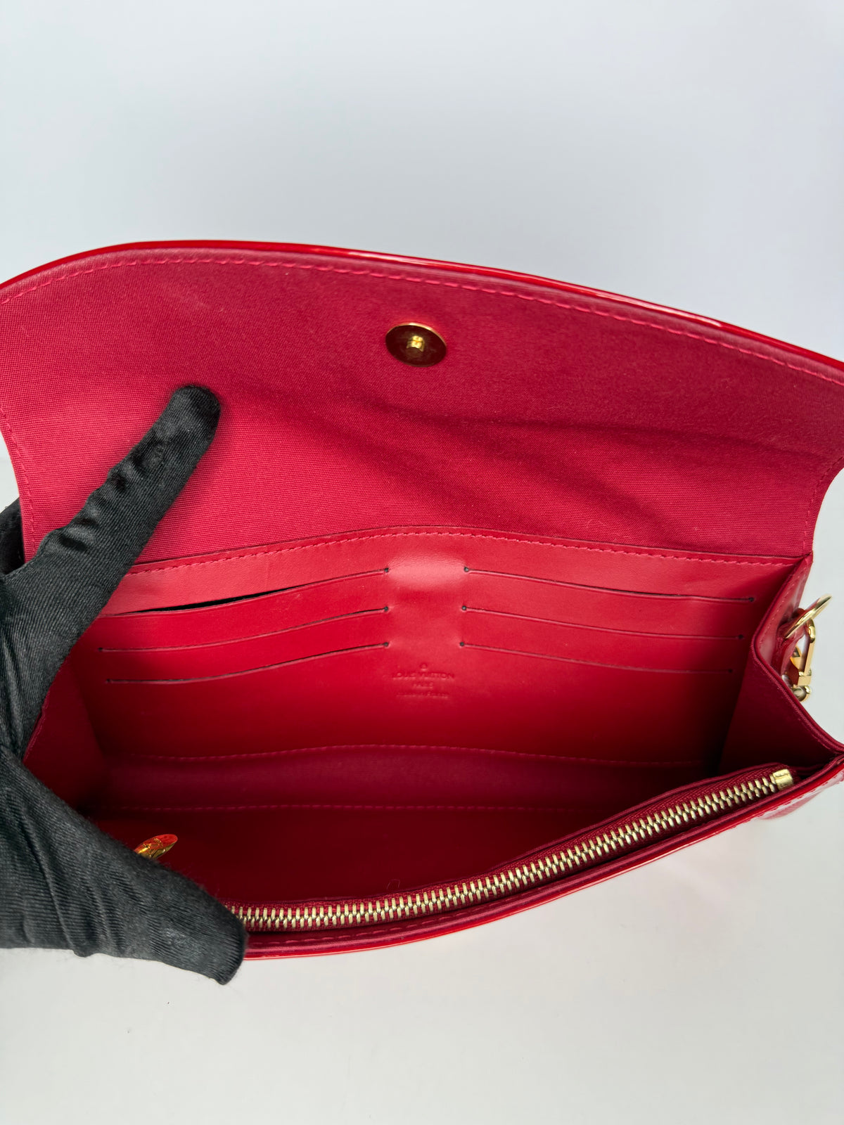 Louis Vuitton Rose Pop Monogram Vernis Sunset Boulevard Clutch Bag