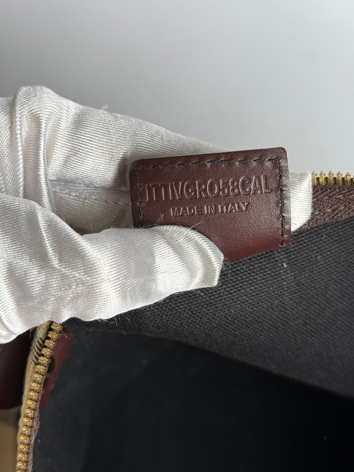 Burberry Haymarket Check Duffle Bag Dark Brown