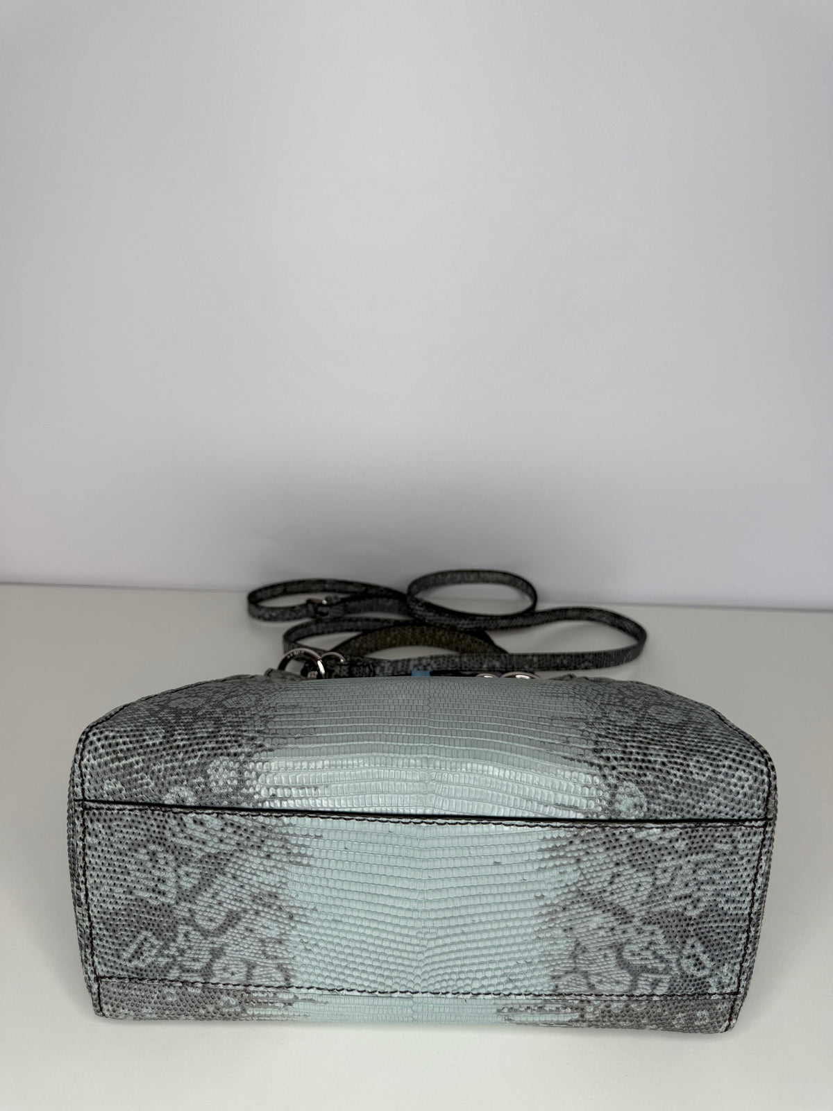 Fendi Iconic Peekaboo Mini Blue Gradient Lizard Skin Bag