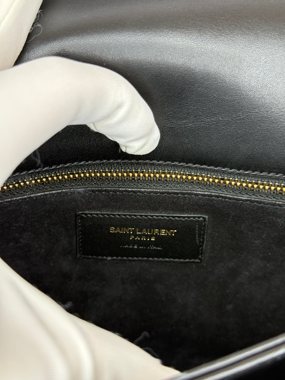Saint Laurent Black Medium Smooth Calfskin Université Bag
