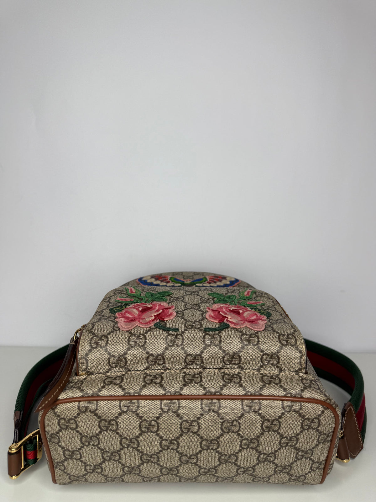 Gucci Limited Edition GG Supreme Butterfly Embroidered Small Backpack