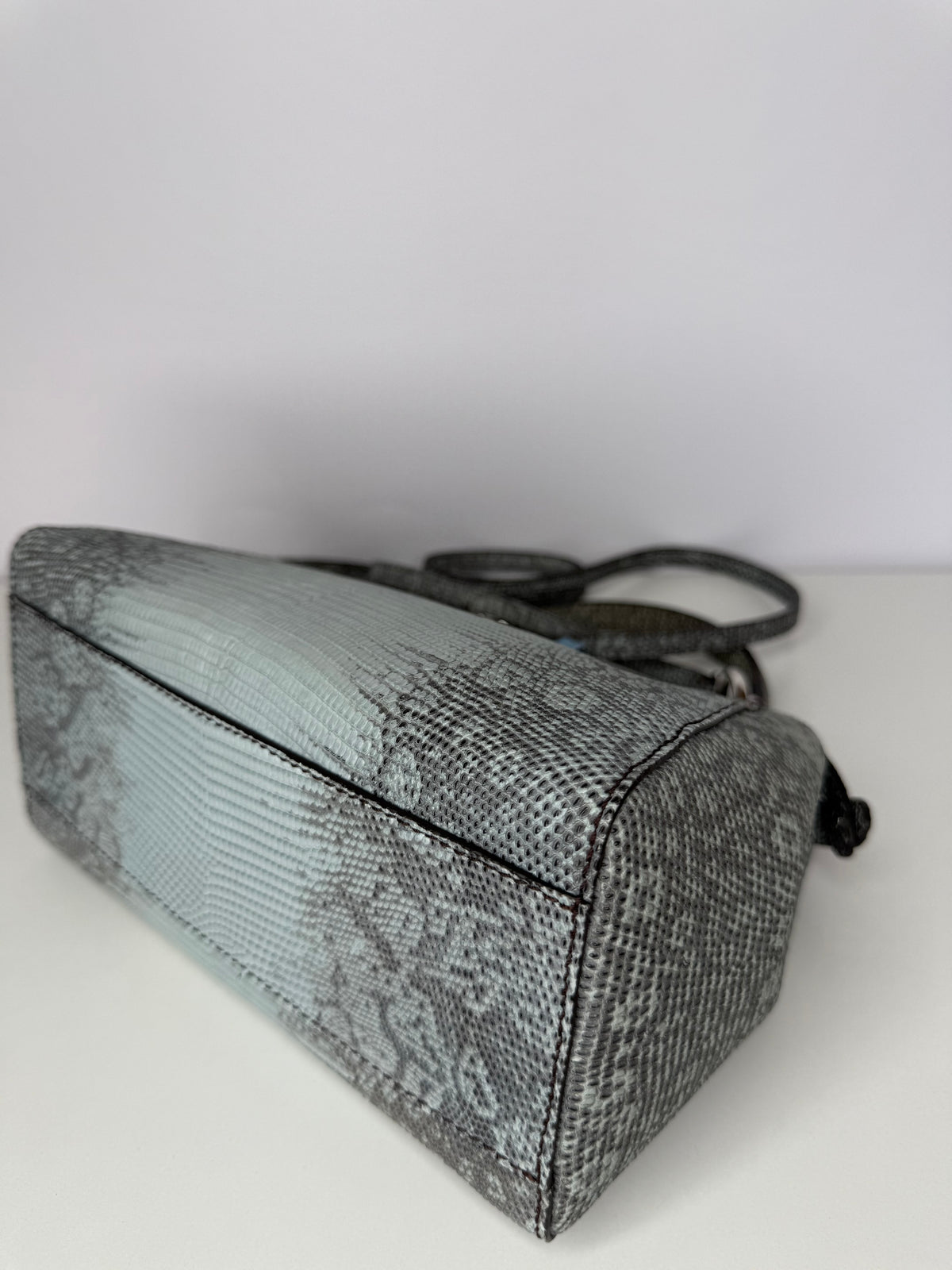 Fendi Iconic Peekaboo Mini Blue Gradient Lizard Skin Bag