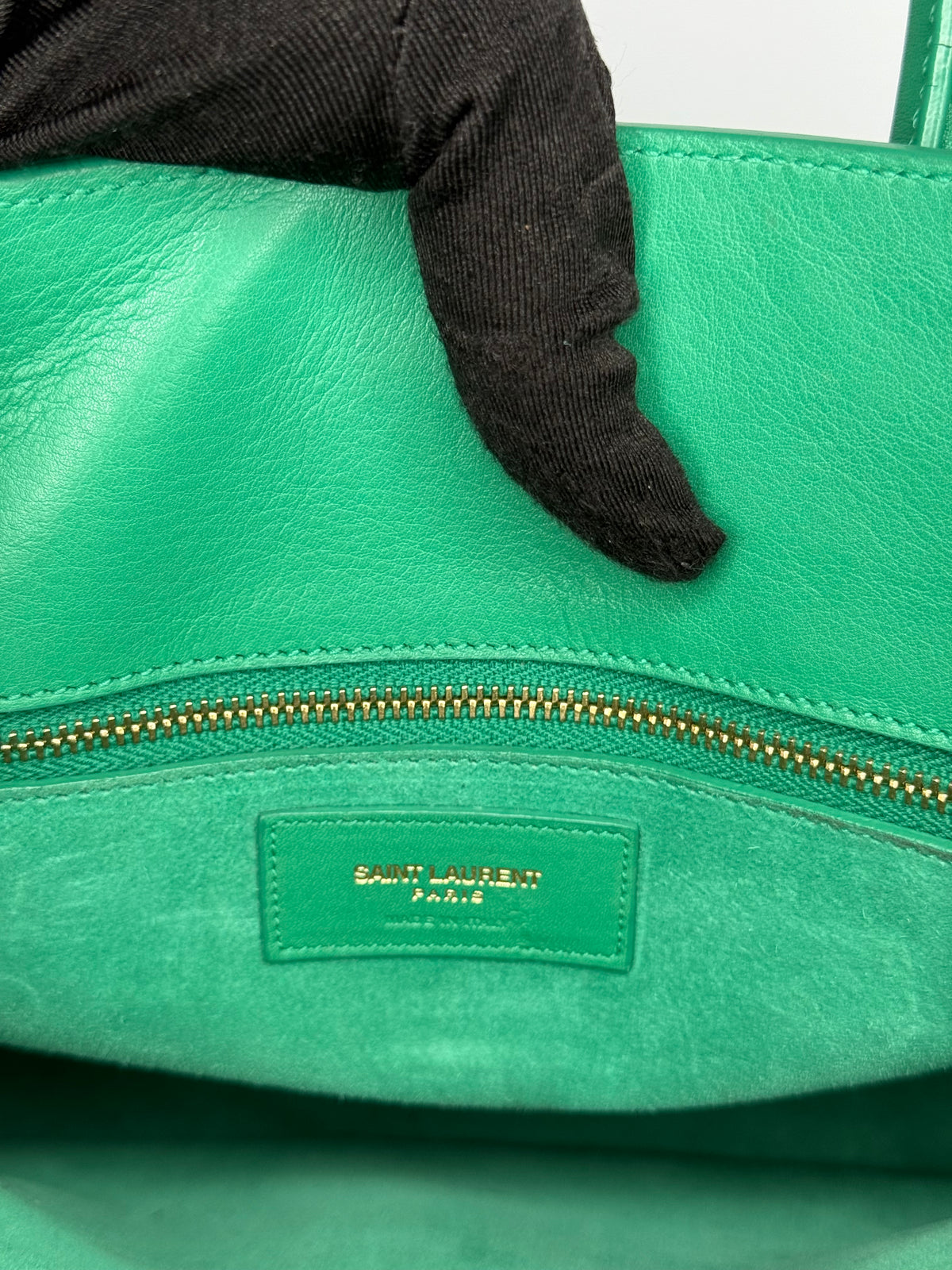 Saint Laurent Small Sac de Jour Green Smooth Calfskin Leather