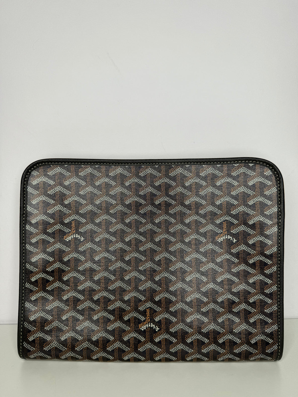 Goyard Navy Blue Goyardine Coated Canvas Jouvence GM Toiletry Pochette