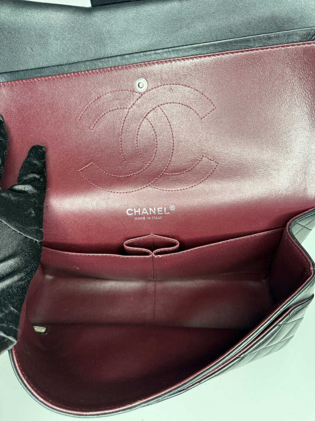 Chanel Classic Jumbo Double Flap Bag Black Lambskin Shoulder Bag