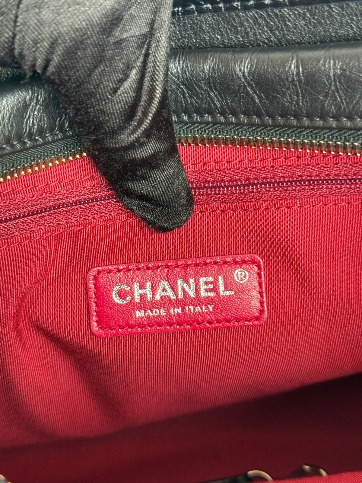 Chanel Black Quilted Aged Leather Gabrielle Hobo Bag