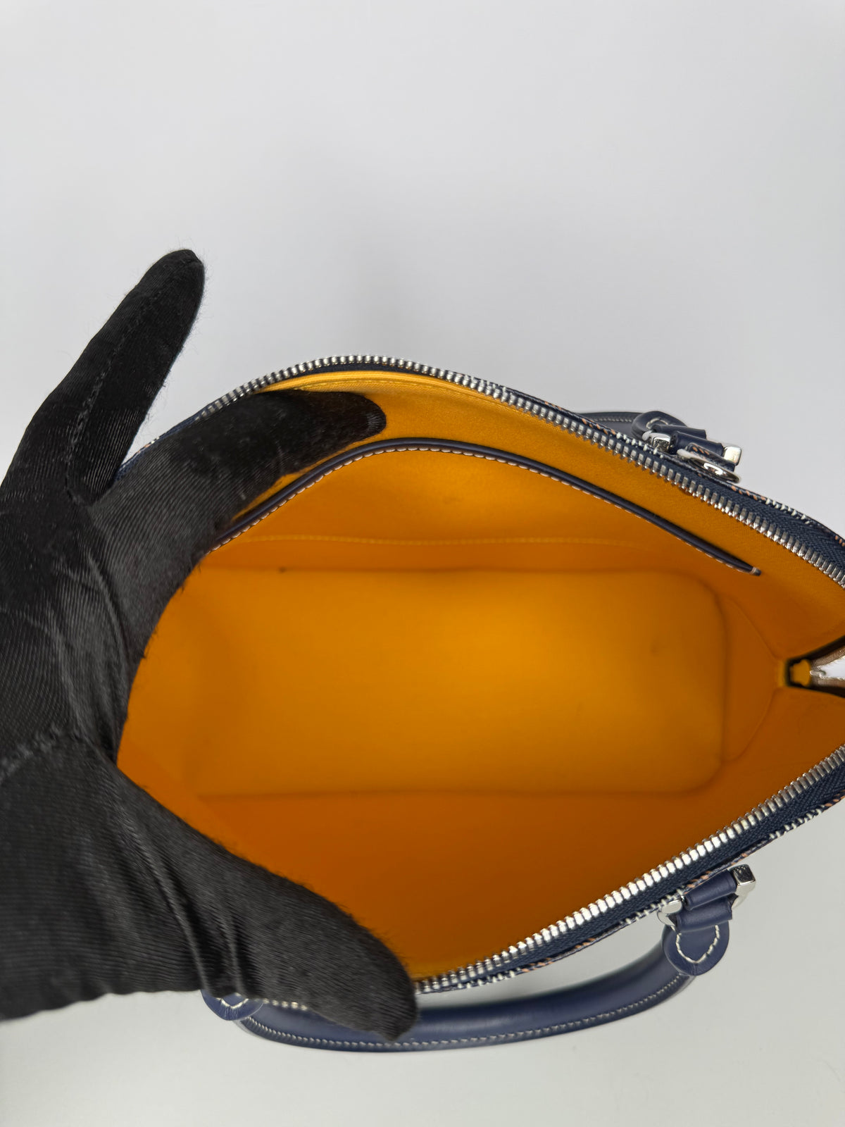 Goyard Navy Blue Goyardine Vendôme Mini Bag