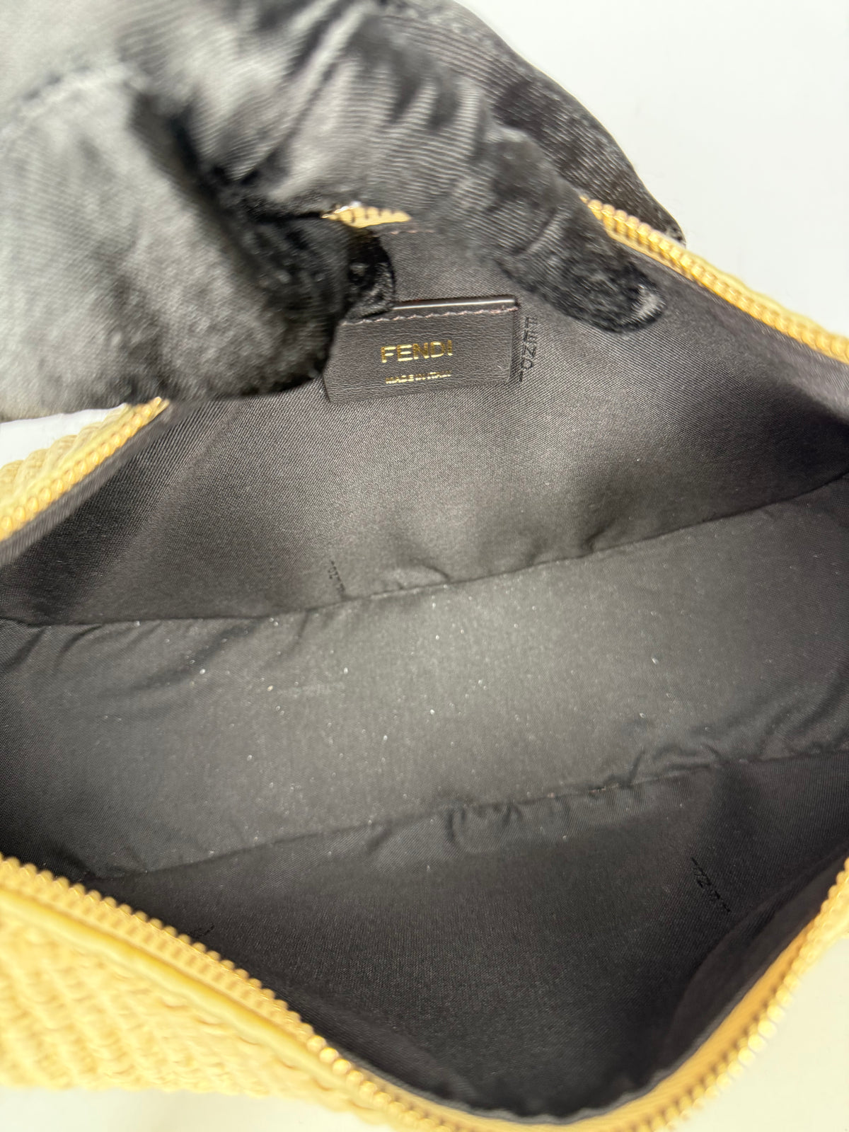 Fendi Fendigraphy Small Straw Hobo Bag
