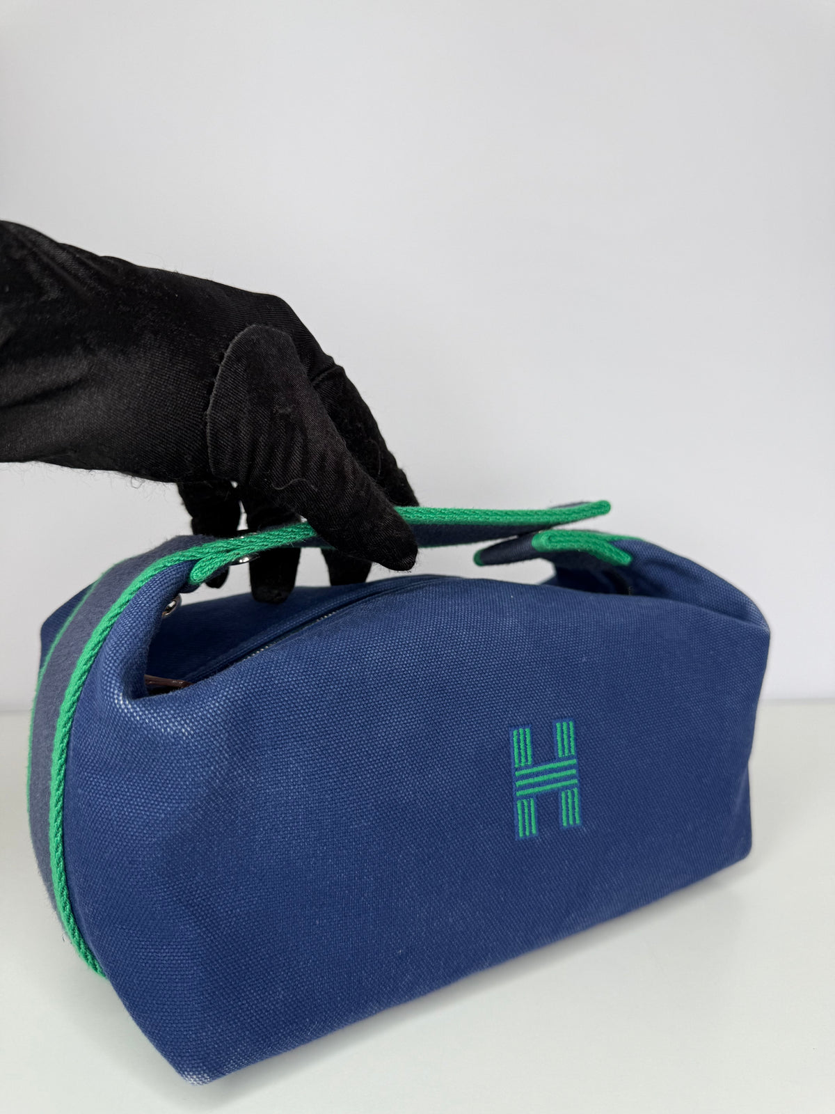 Hermès Bride-à-Brac Small Toiletry Pouch Royal Blue Canvas
