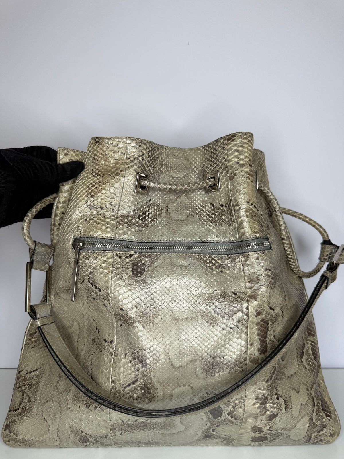 Gucci Vintage Python Leather Shoulder Bag