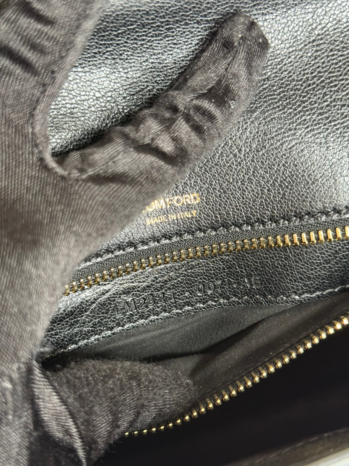 Tom Ford Black Nubuck Leather Natalia Clutch
