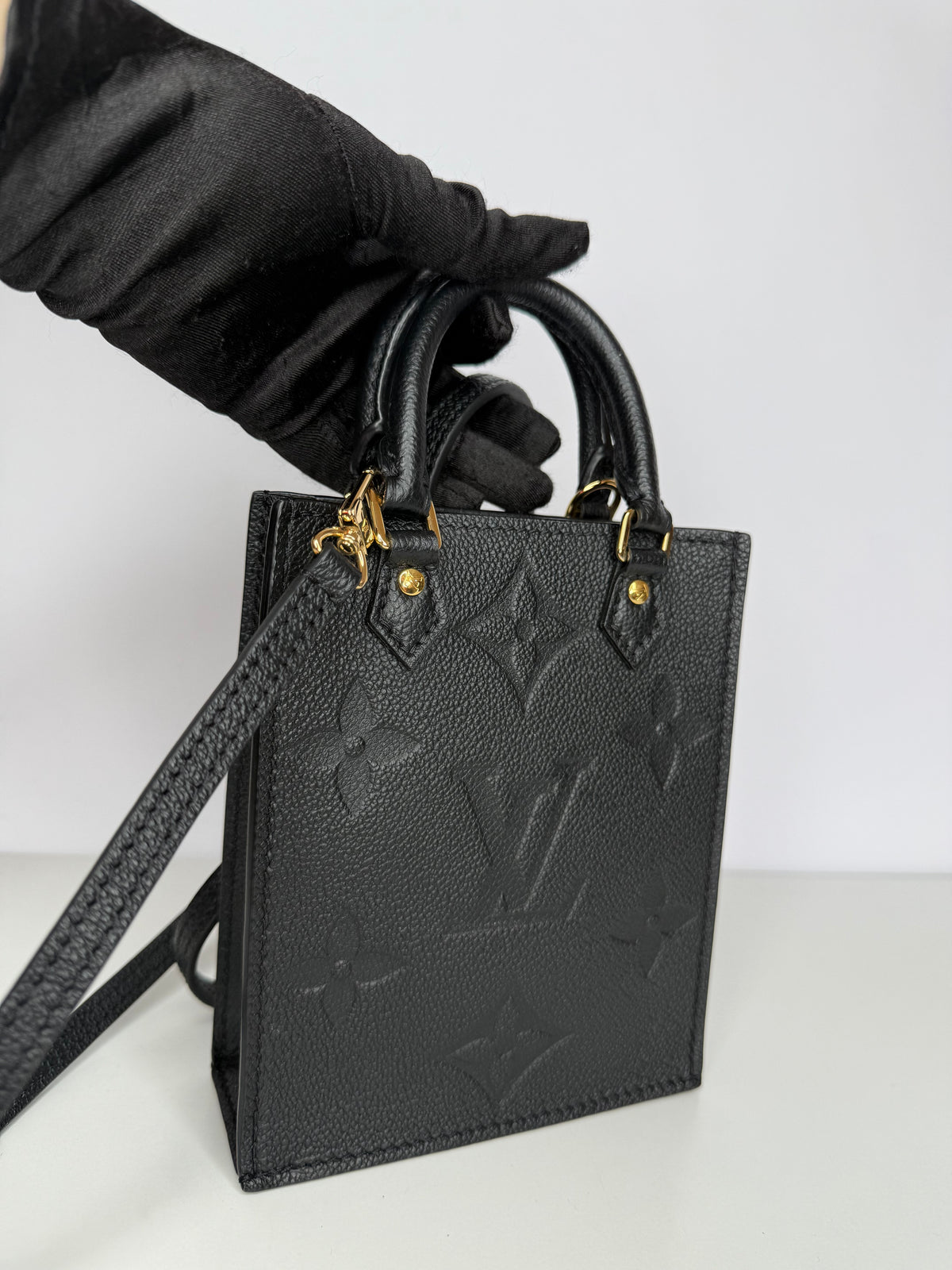 Louis Vuitton Monogram Empreinte Leather Petit Sac Plat