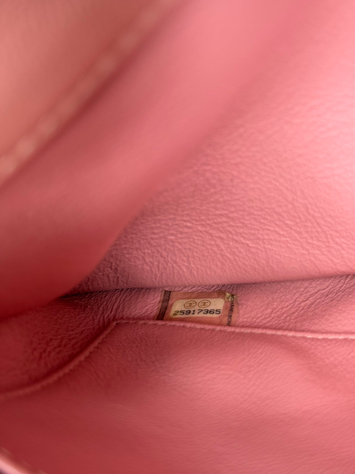 Chanel Small Trendy CC Light Pink Lambskin Chevron Quilted Top Handle Bag