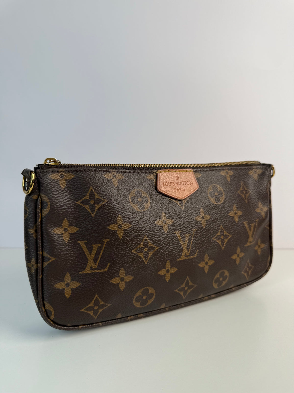 Louis Vuitton Multi Pochette Accessoires Khaki Strap Monogram Canvas