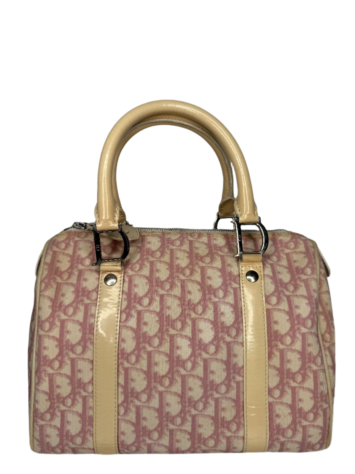 Christian Dior Vintage Pink Trotter Boston Bag