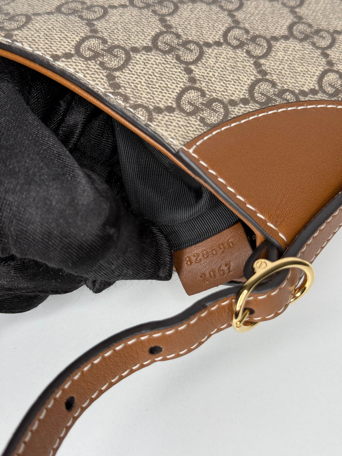 Gucci GG Emblem Beige and Brown Super Mini Pochette