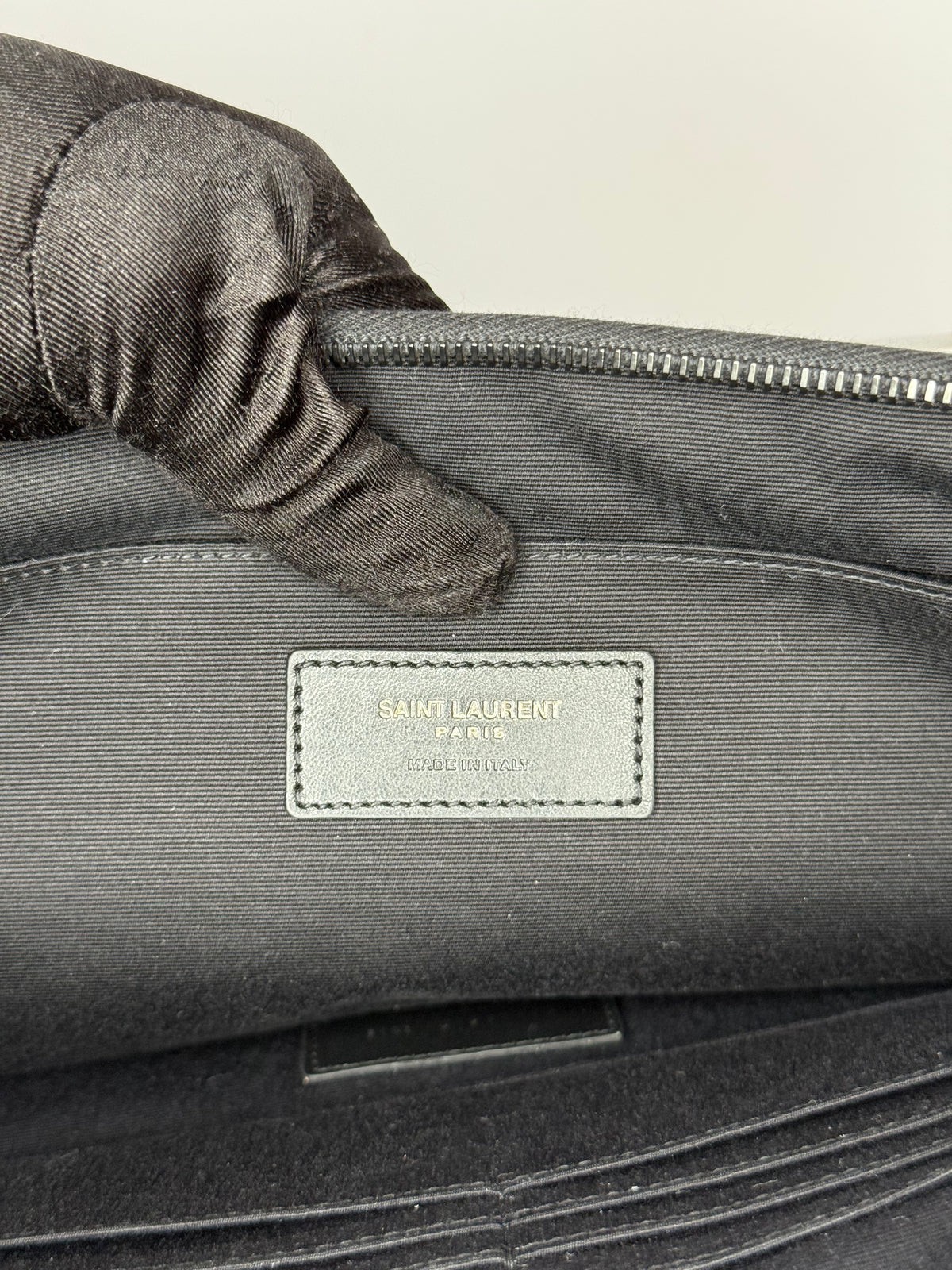 Saint Laurent Calfskin Crocodile Embossed Monogram iPad Case