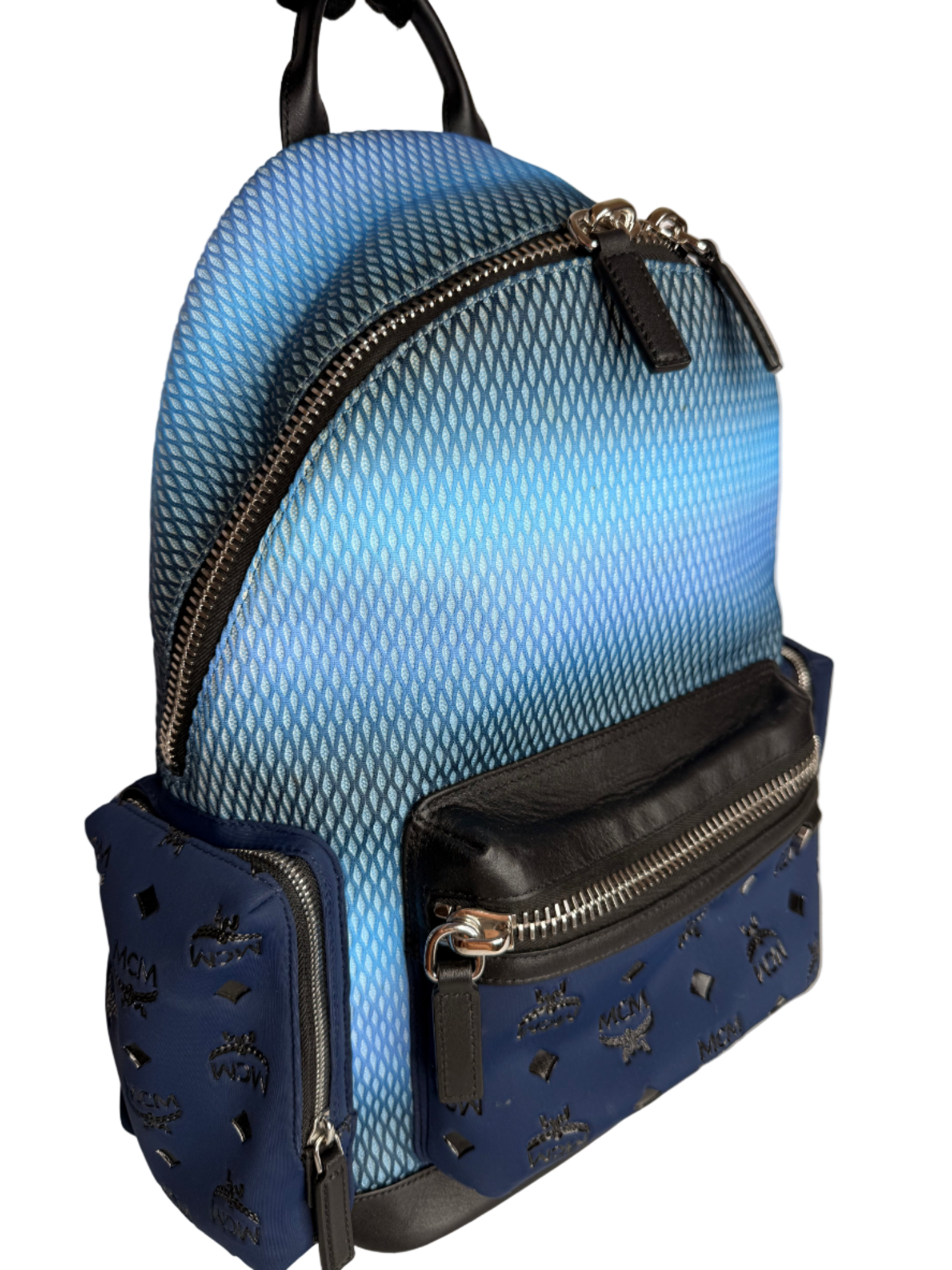 MCM Stark Backpack in Gradation Mesh and Monogram Neoprene