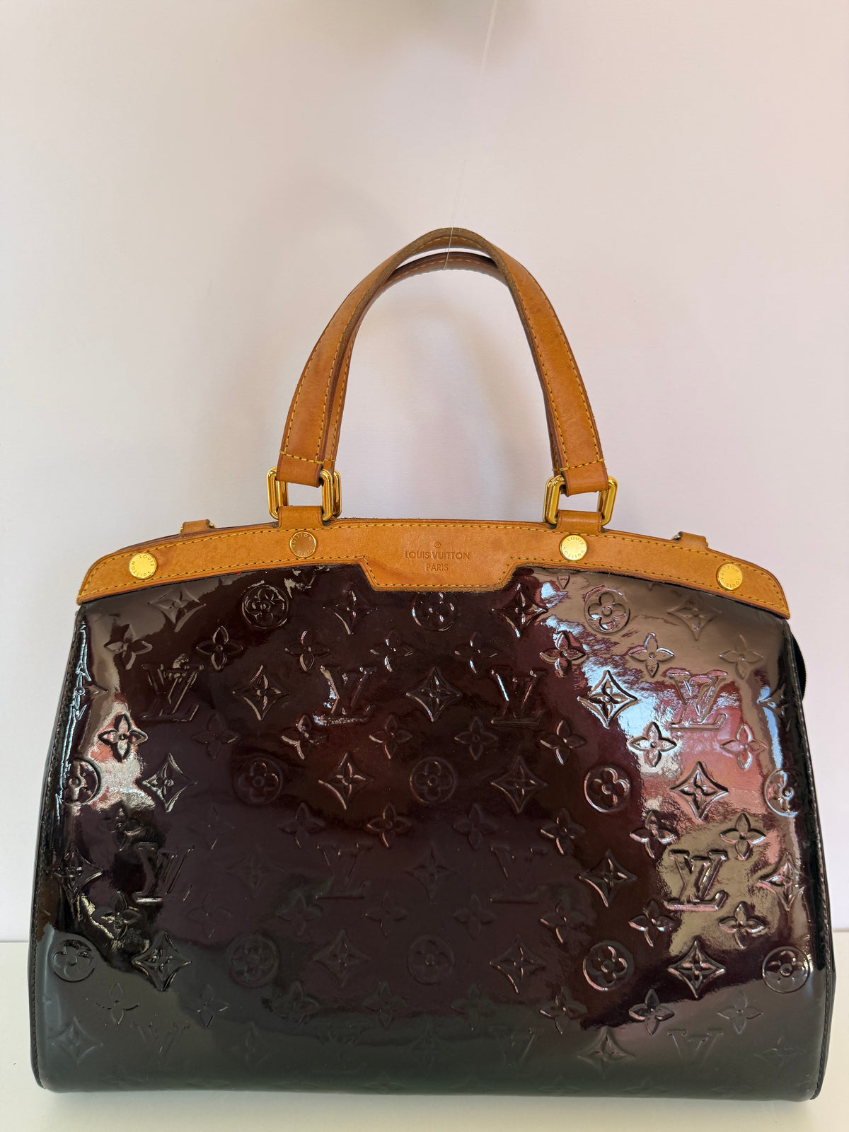 Louis Vuitton Amarante Monogram Vernis Brea GM Bag