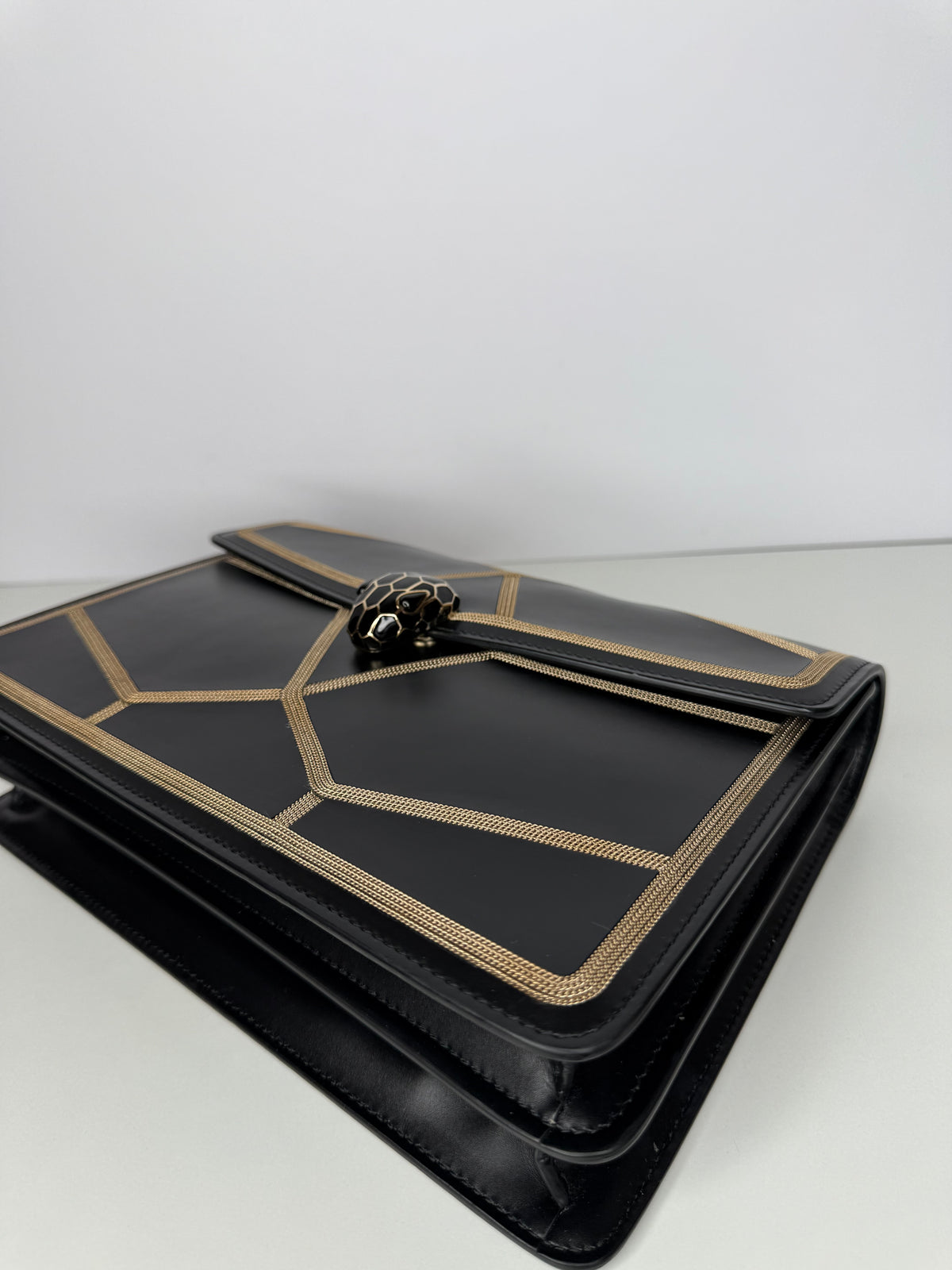 Bvlgari Glam Rebel Serpenti Forever Black Shoulder Bag