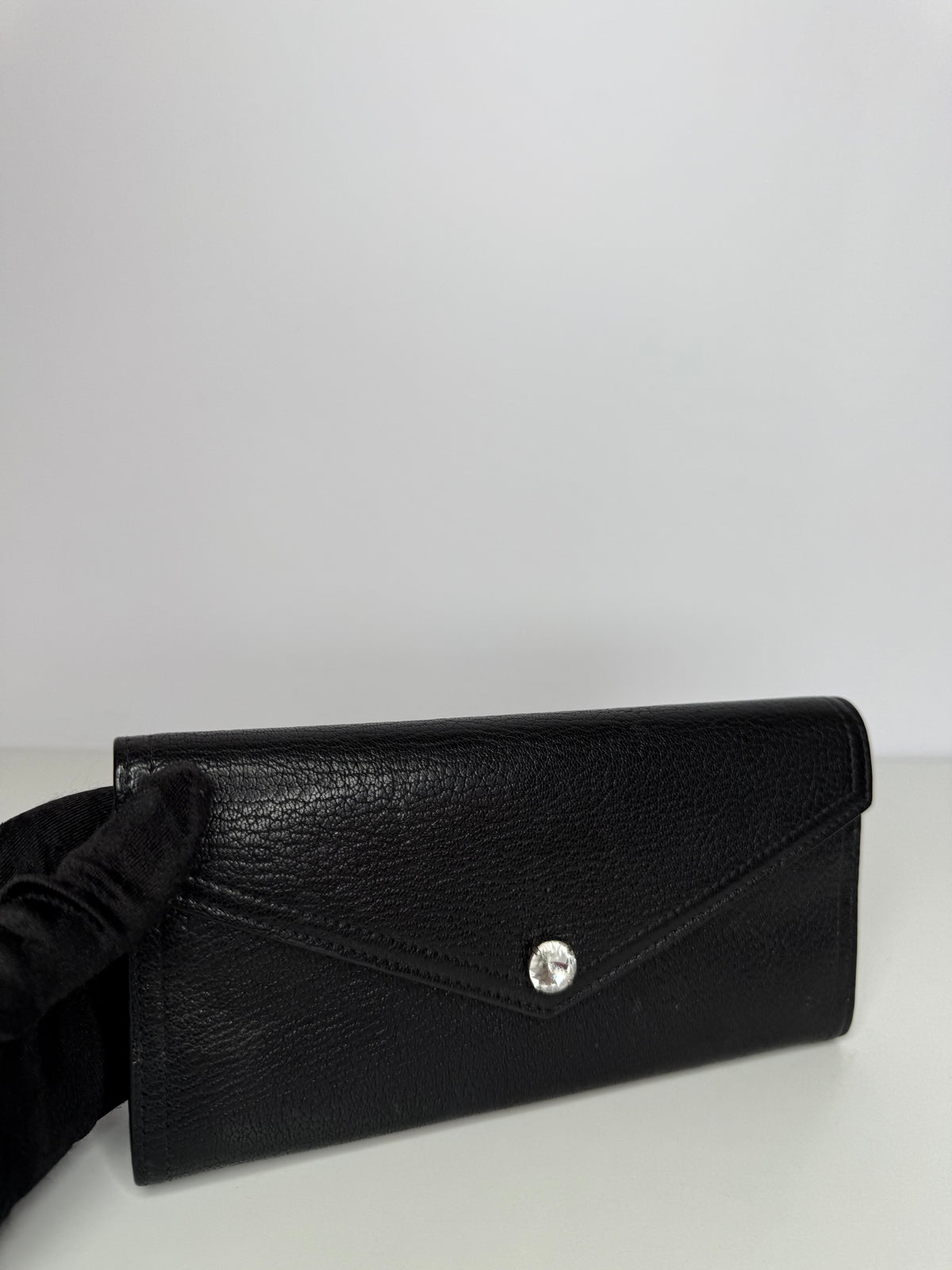 Miu Miu Black Leather Long Wallet