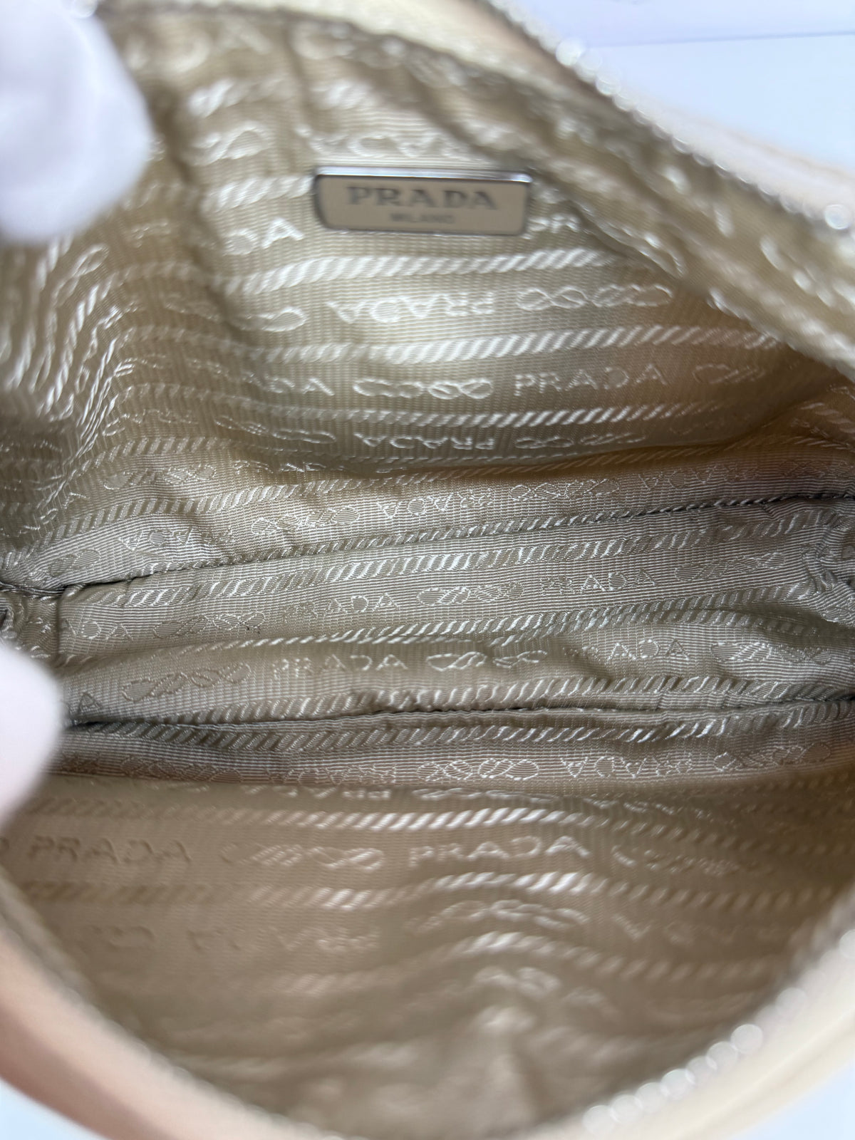 Prada Re-Edition 2005 Re-Nylon Dessert Beige Pochette