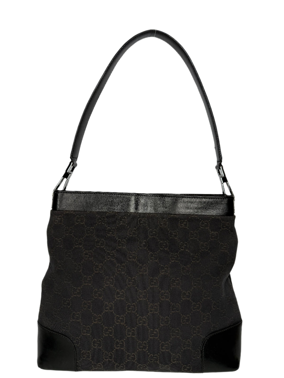 Gucci Black GG Canvas Shoulder Bag