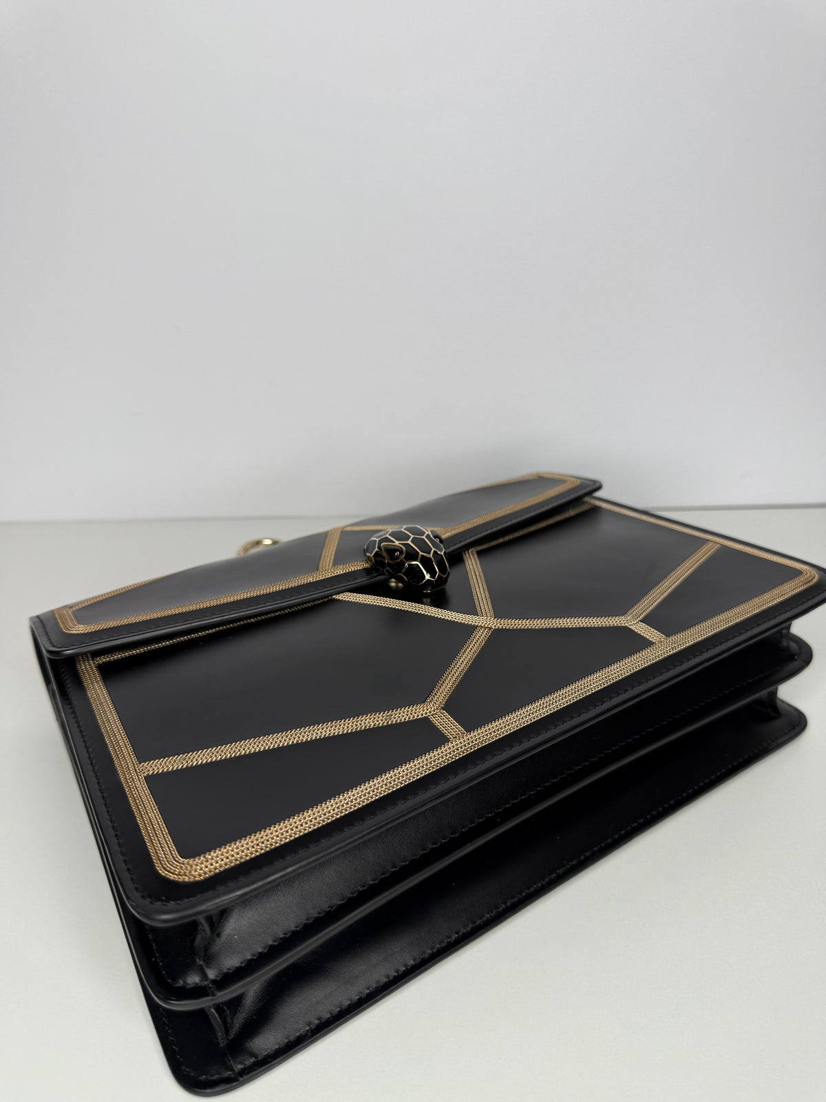 Bvlgari Glam Rebel Serpenti Forever Black Shoulder Bag