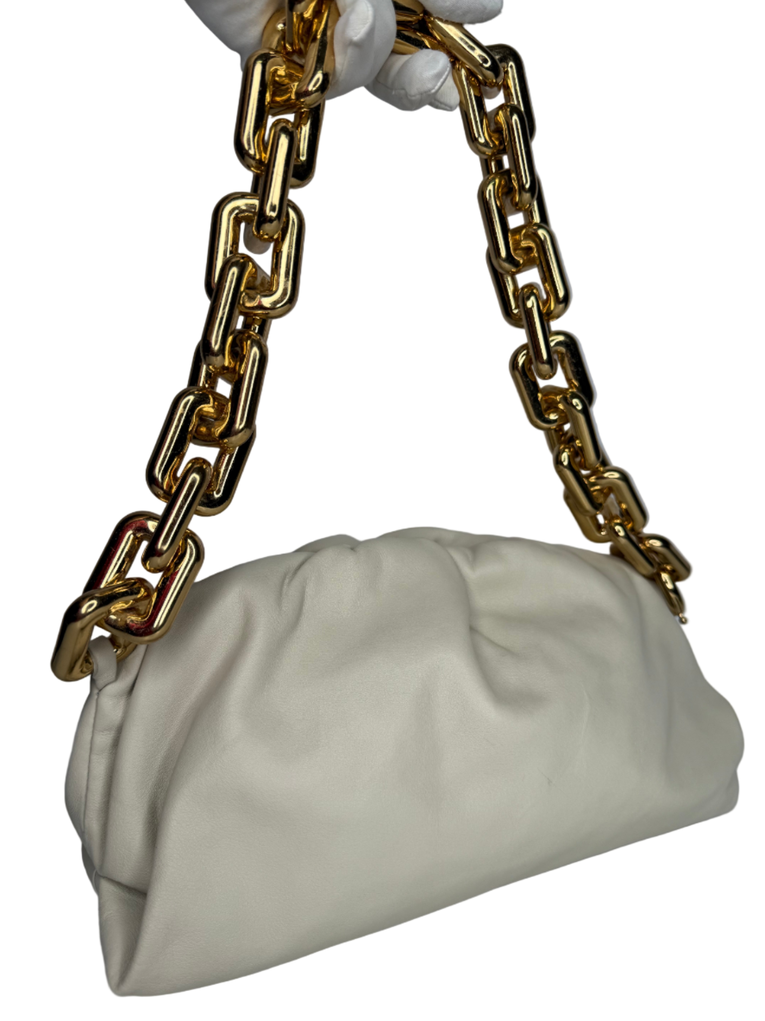 Bottega Veneta Ivory The Chain Pouch Leather Bag