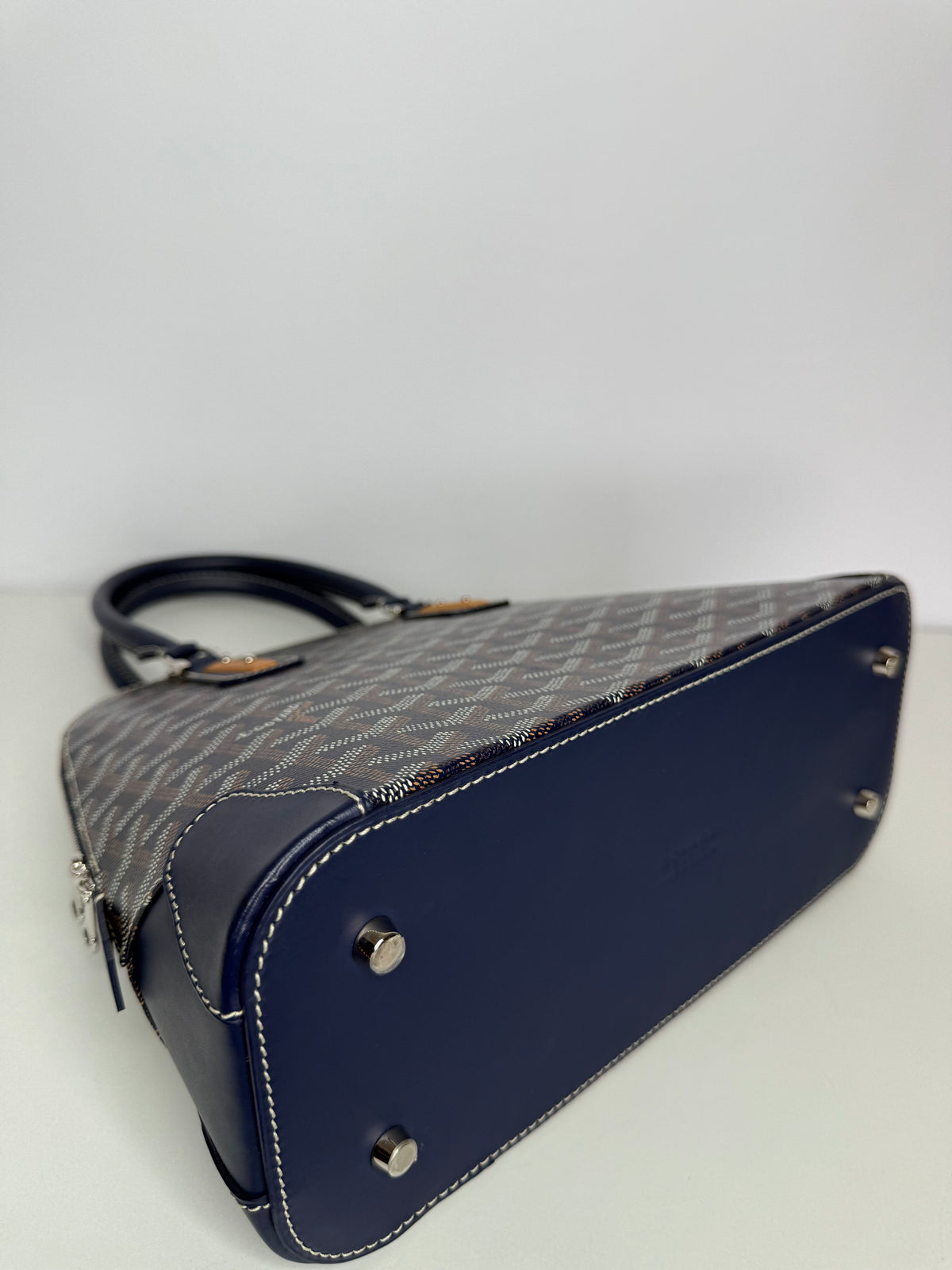 Goyard Navy Blue Goyardine Vendôme Mini Bag