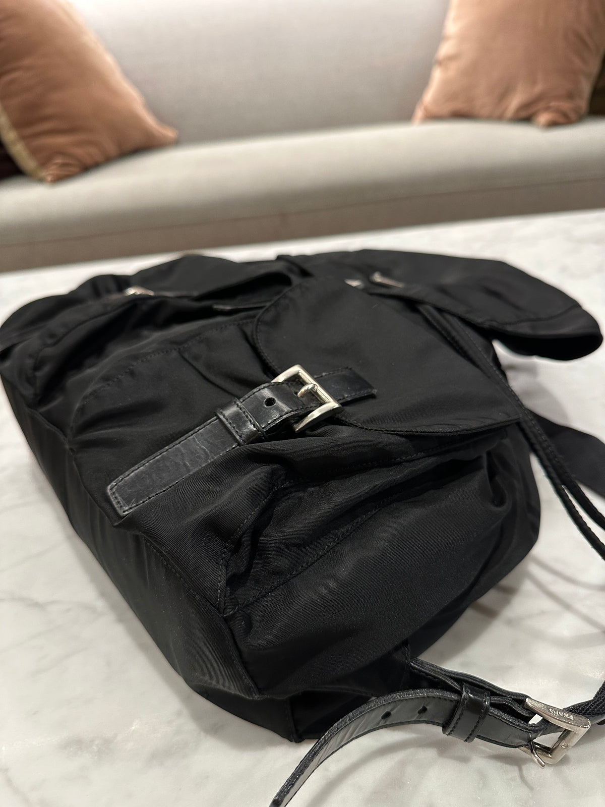 Prada Black Nylon Backpack