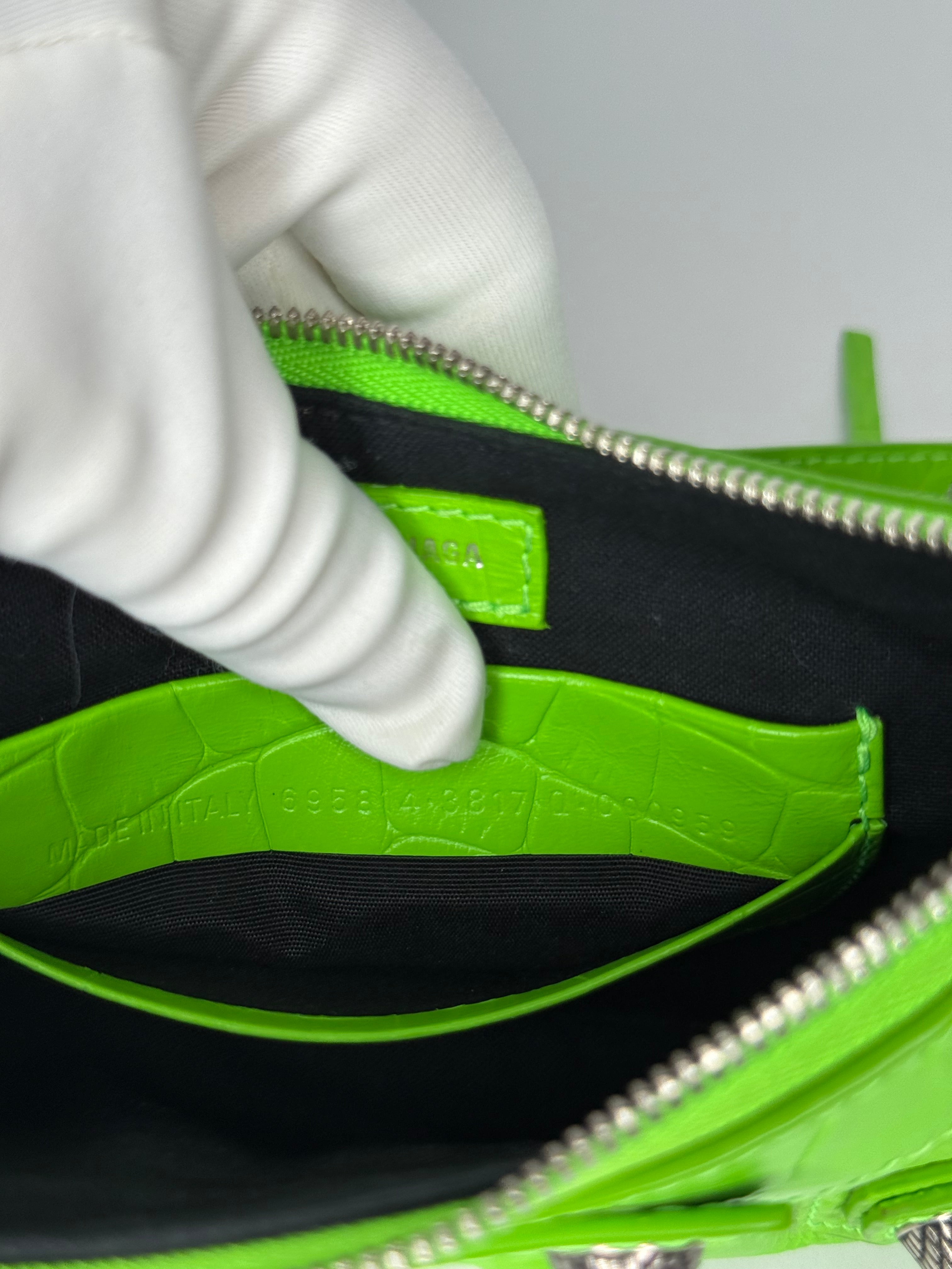 Balenciaga Le Cagole XS Shoulder Bag In Acid Green