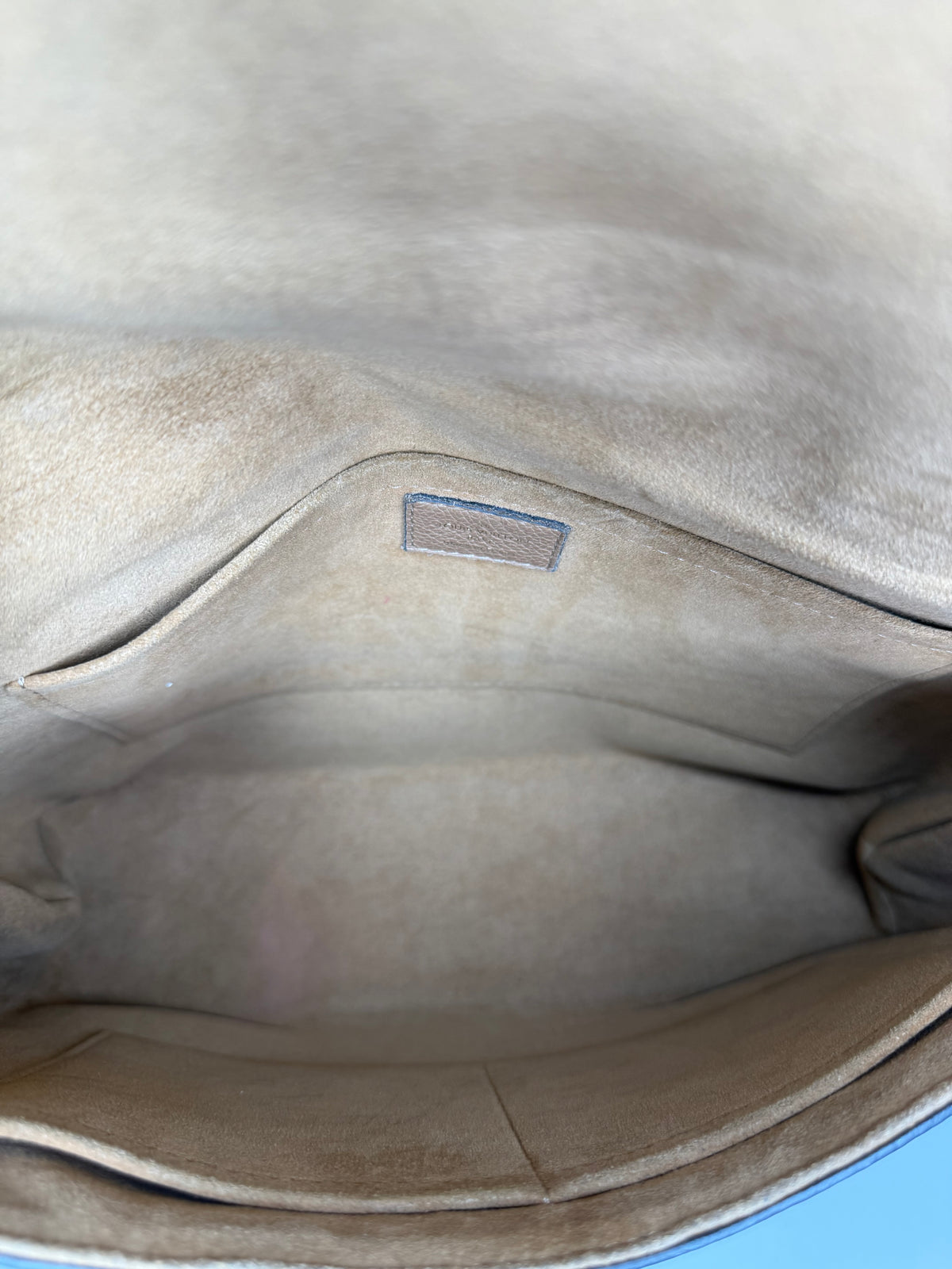 Louis Vuitton Marignan Monogram Canvas and Beige Leather Bag