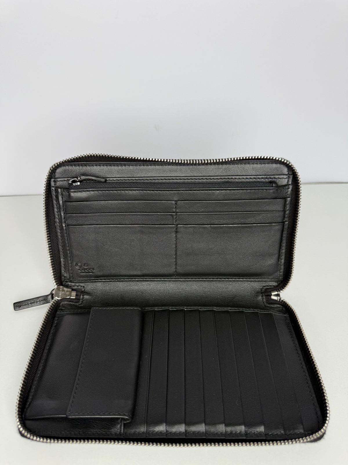 Gucci Black Microguccissima Leather Long Zippy Organizer Wallet