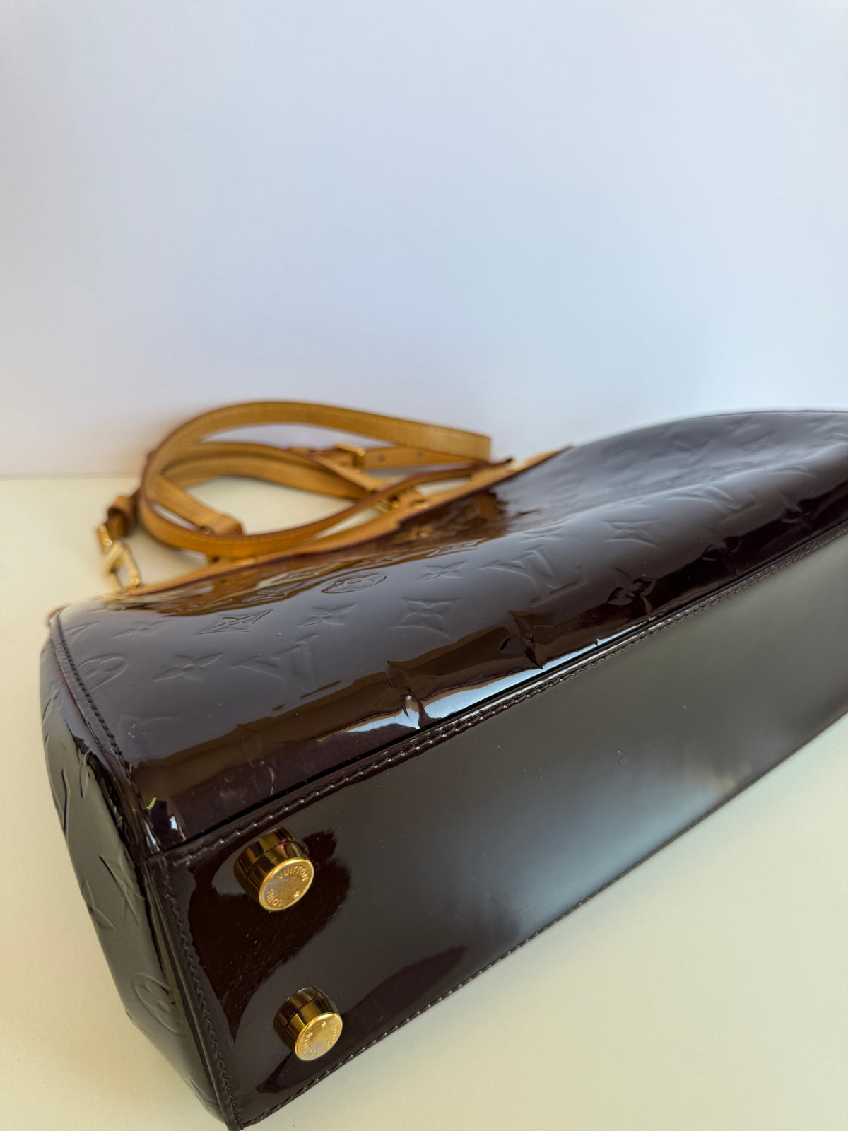 Louis Vuitton Amarante Monogram Vernis Brea MM Bag