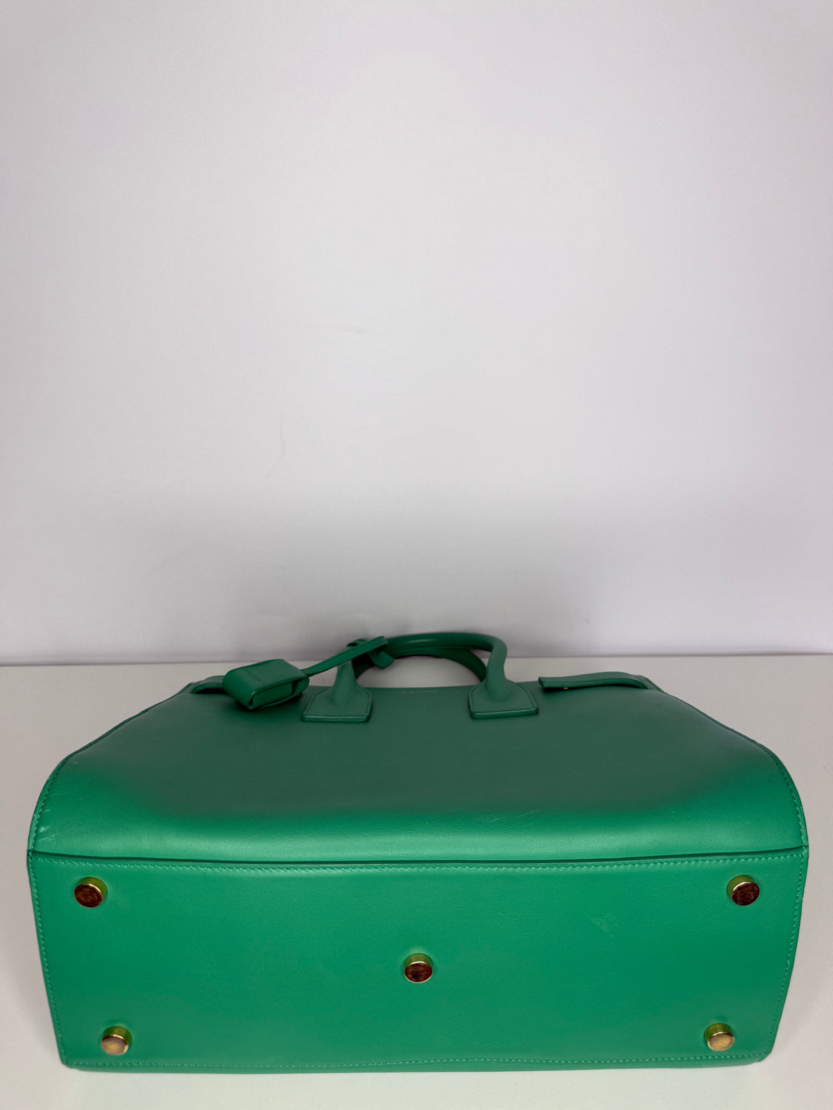 Saint Laurent Small Sac de Jour Green Smooth Calfskin Leather
