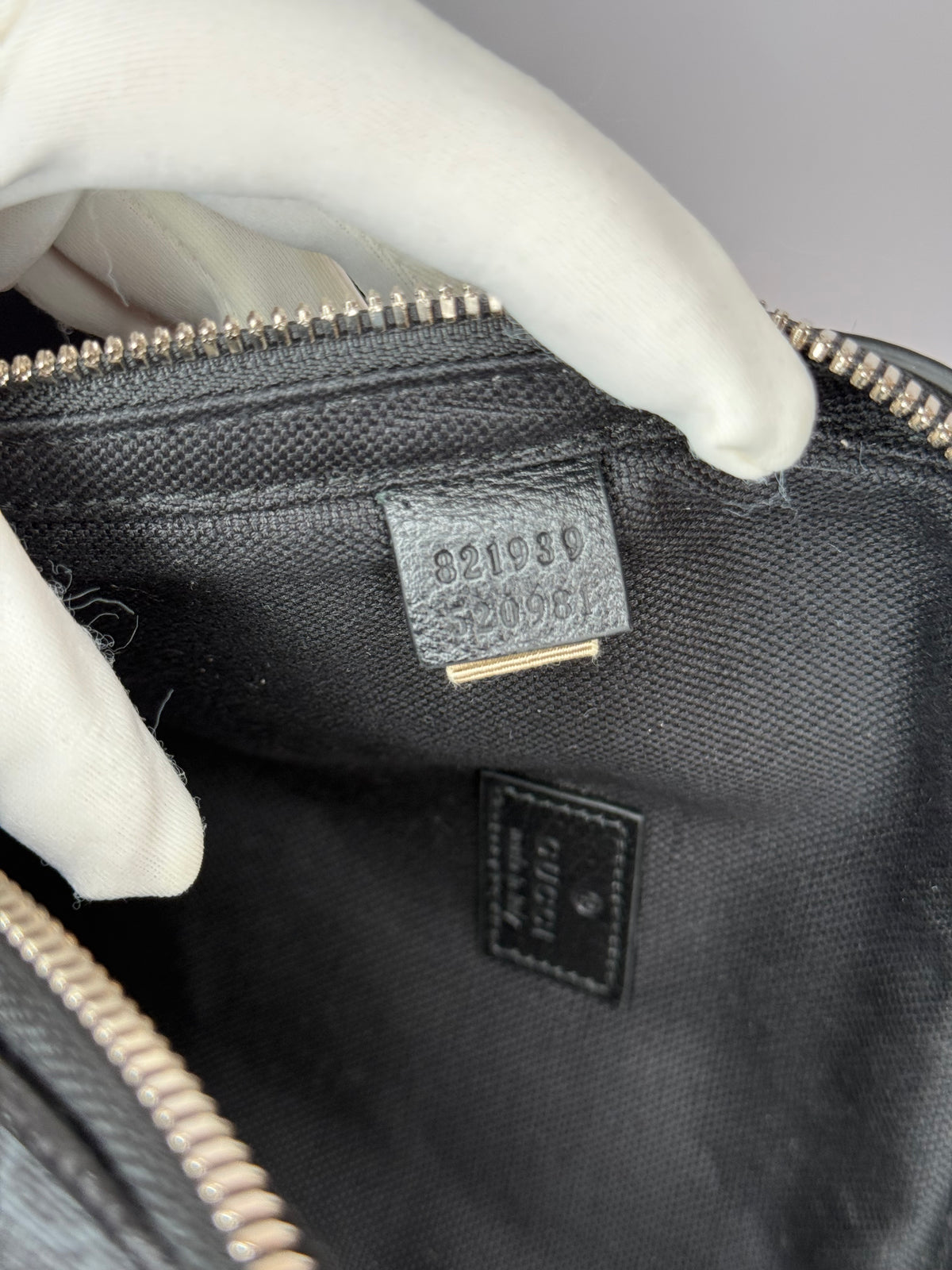 Gucci GG Supreme Canvas and Leather Trim Sling Crossbody Bag