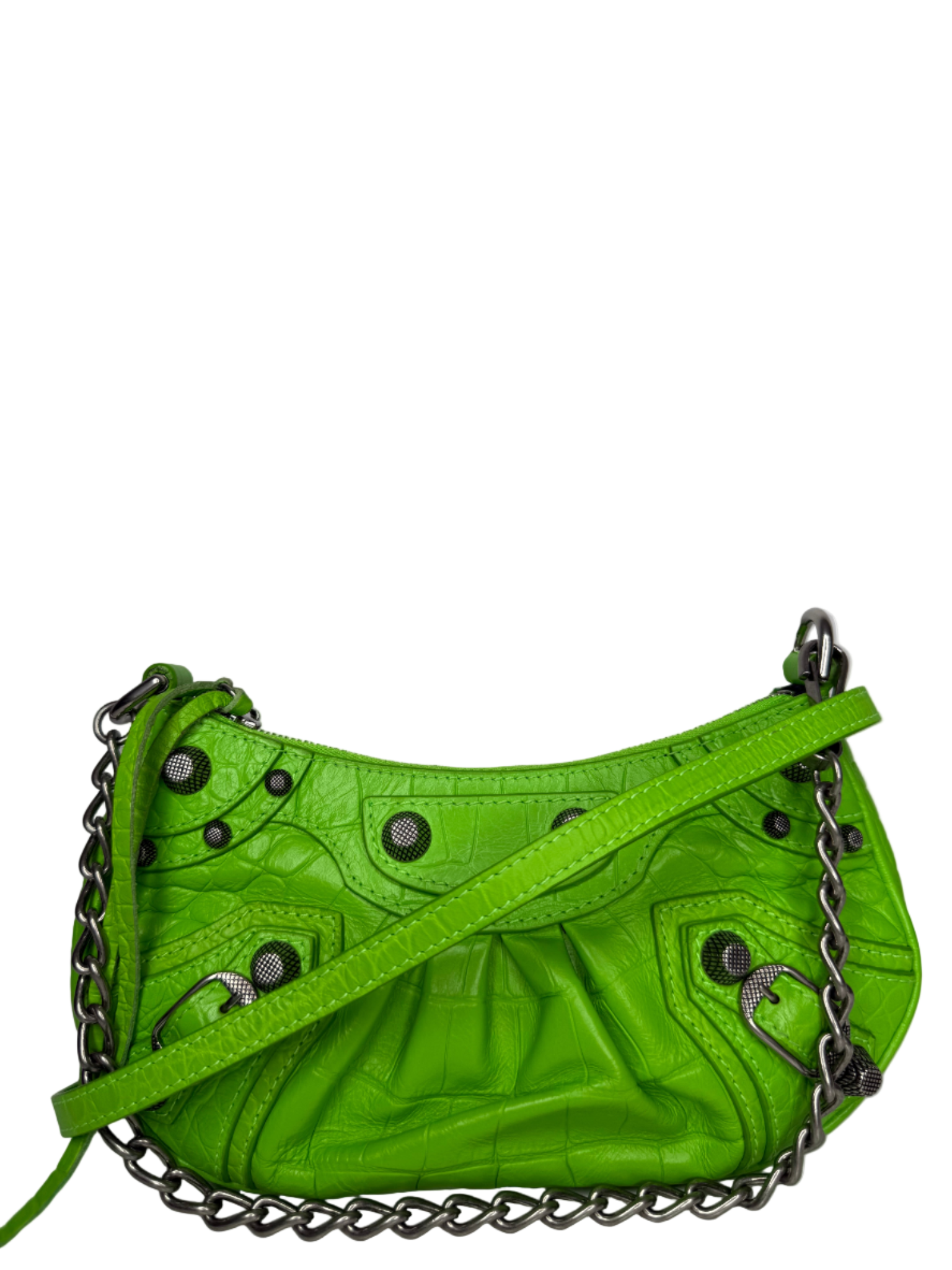 Balenciaga Le Cagole XS Shoulder Bag In Acid Green