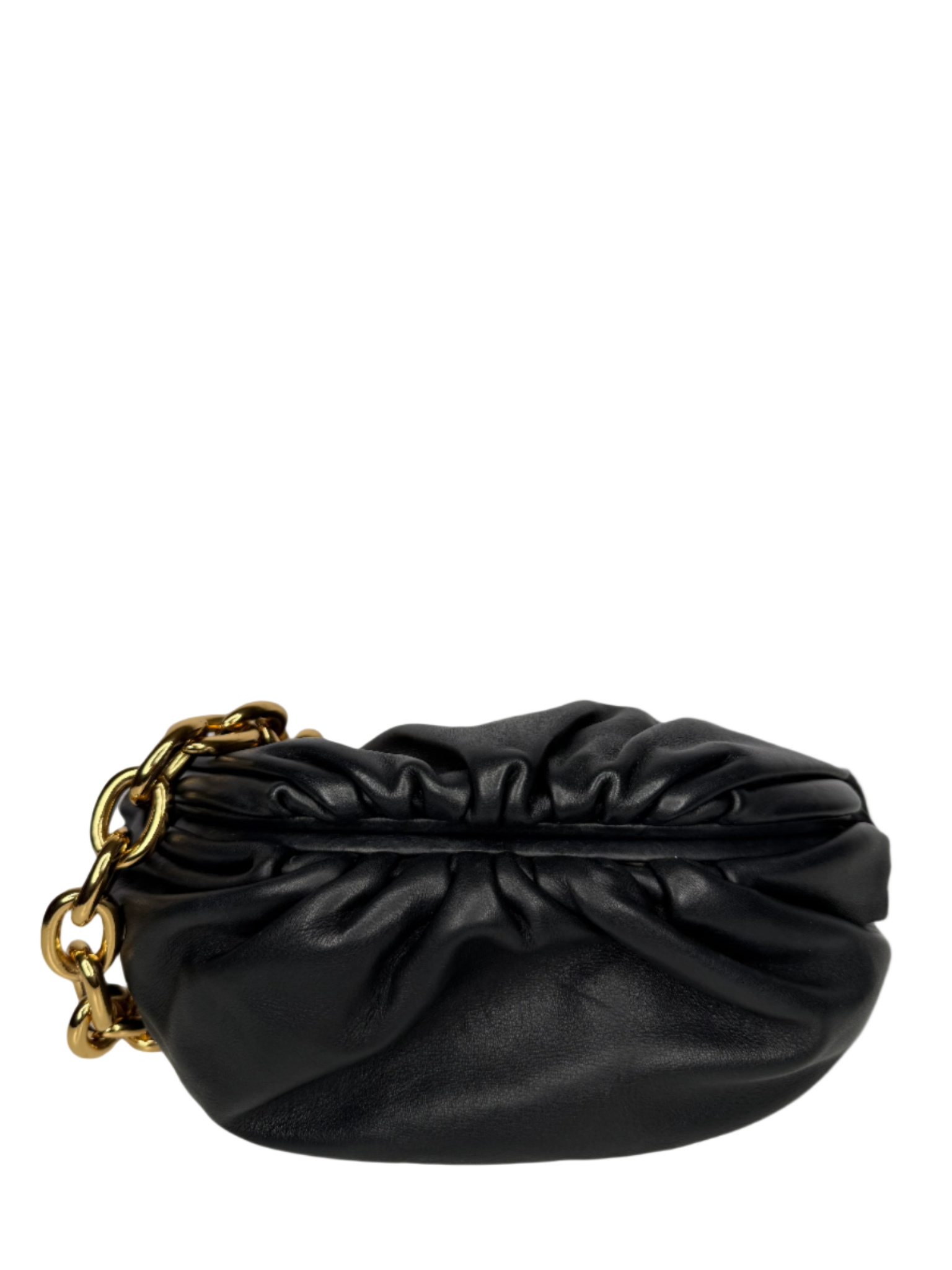 Bottega Veneta Black Nappa Leather The Belt Chain Pouch