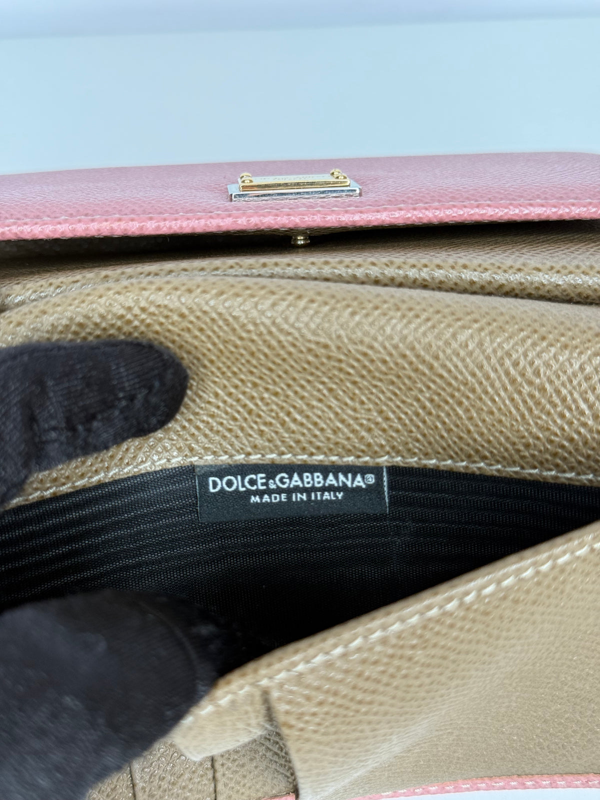 Dolce Gabbana Pink Dauphine Leather Mini Sicily Von Bag