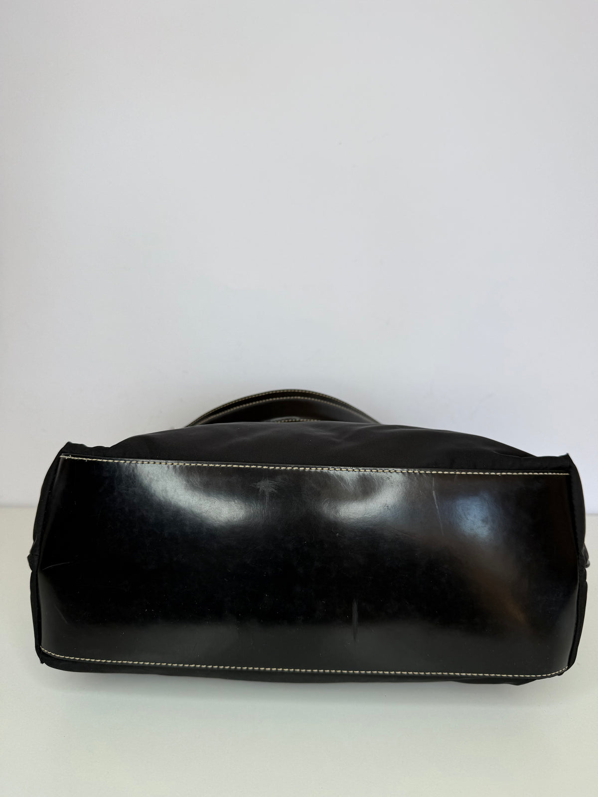 Prada Black Nylon Triangle Logo Shoulder Bag