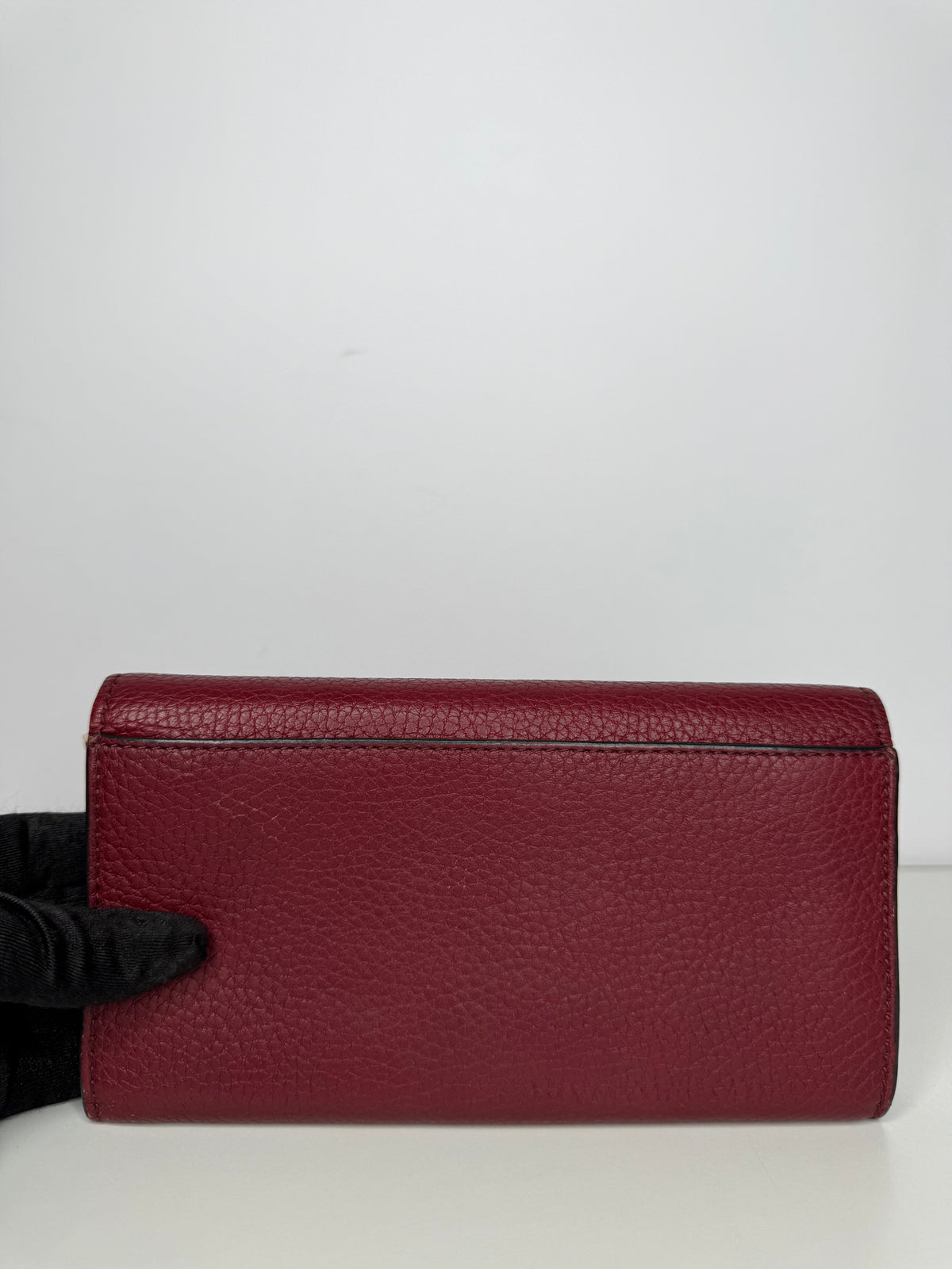 Burberry Burgundy Leather Ziggy Wallet