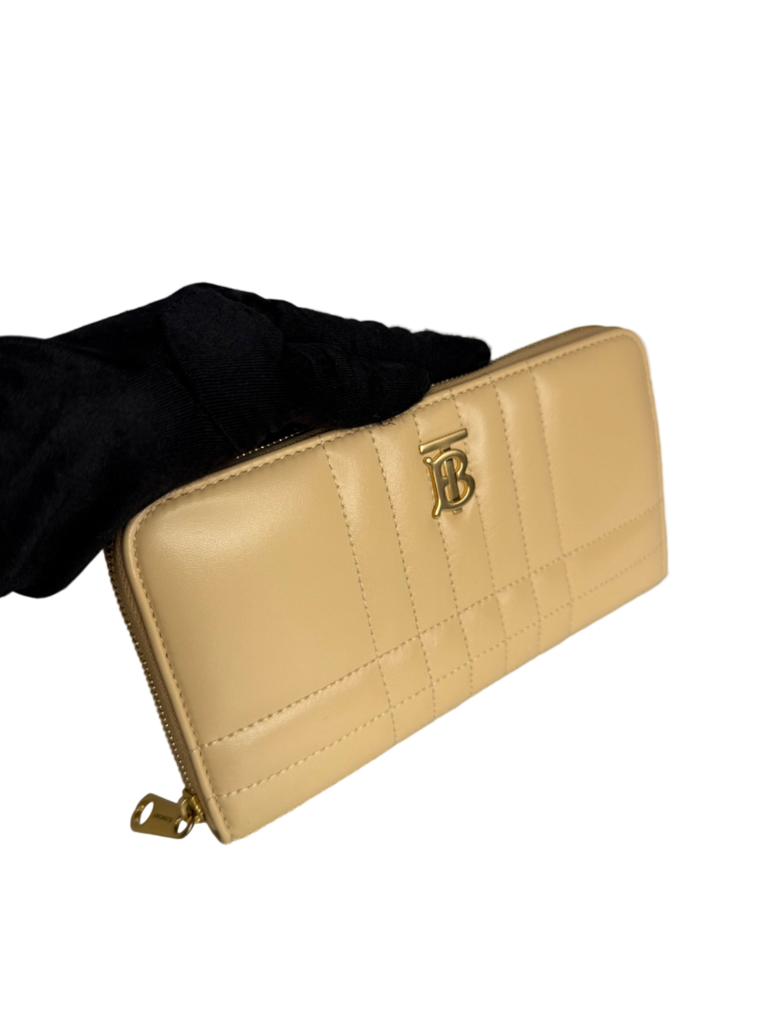 Burberry Quilted Leather Lola Continental Zip Around Wallet