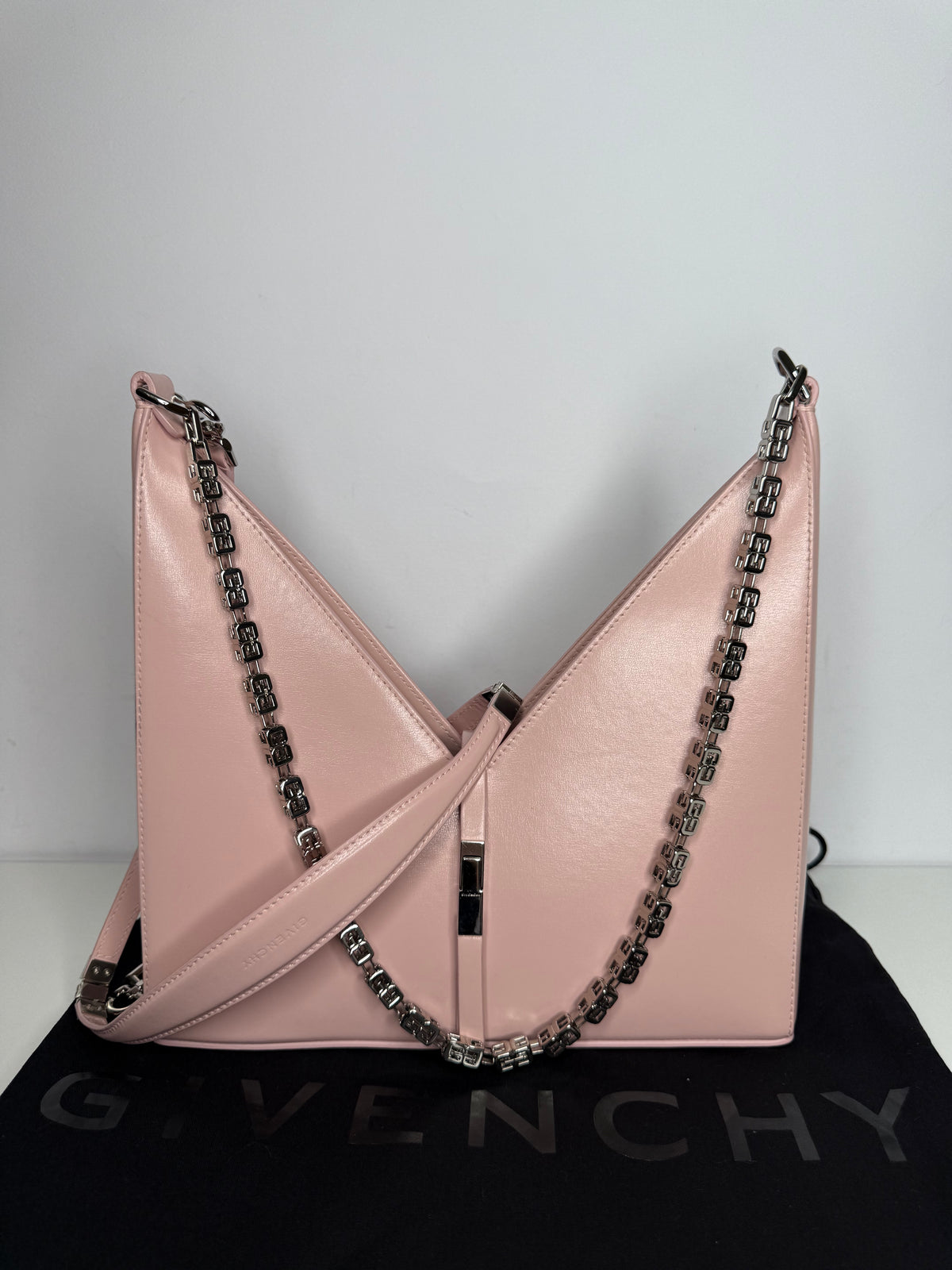 Givenchy Cut Out Light Pink Leather Crossbody Bag