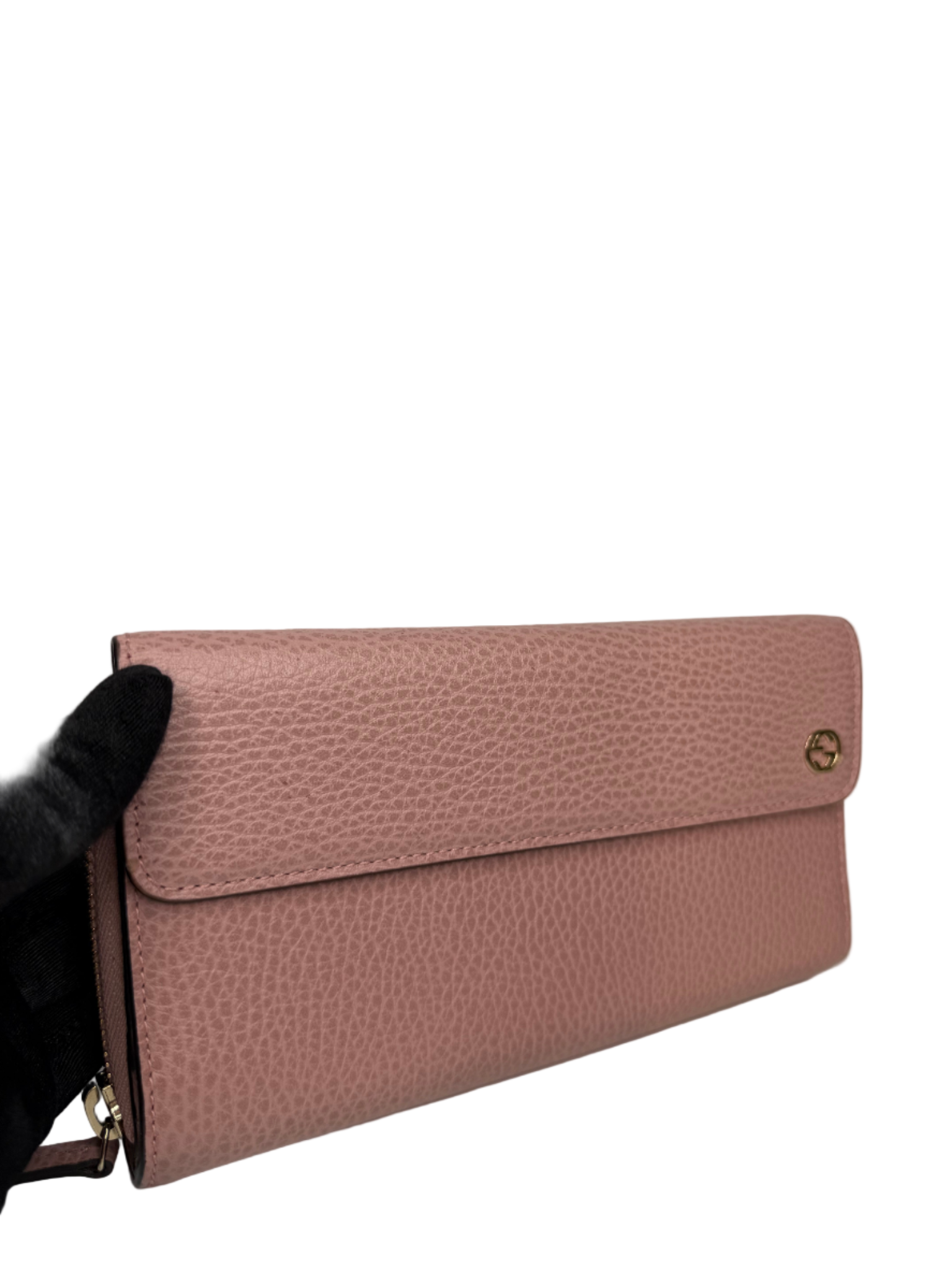 Gucci Pink Leather Interlocking G Continental Wallet
