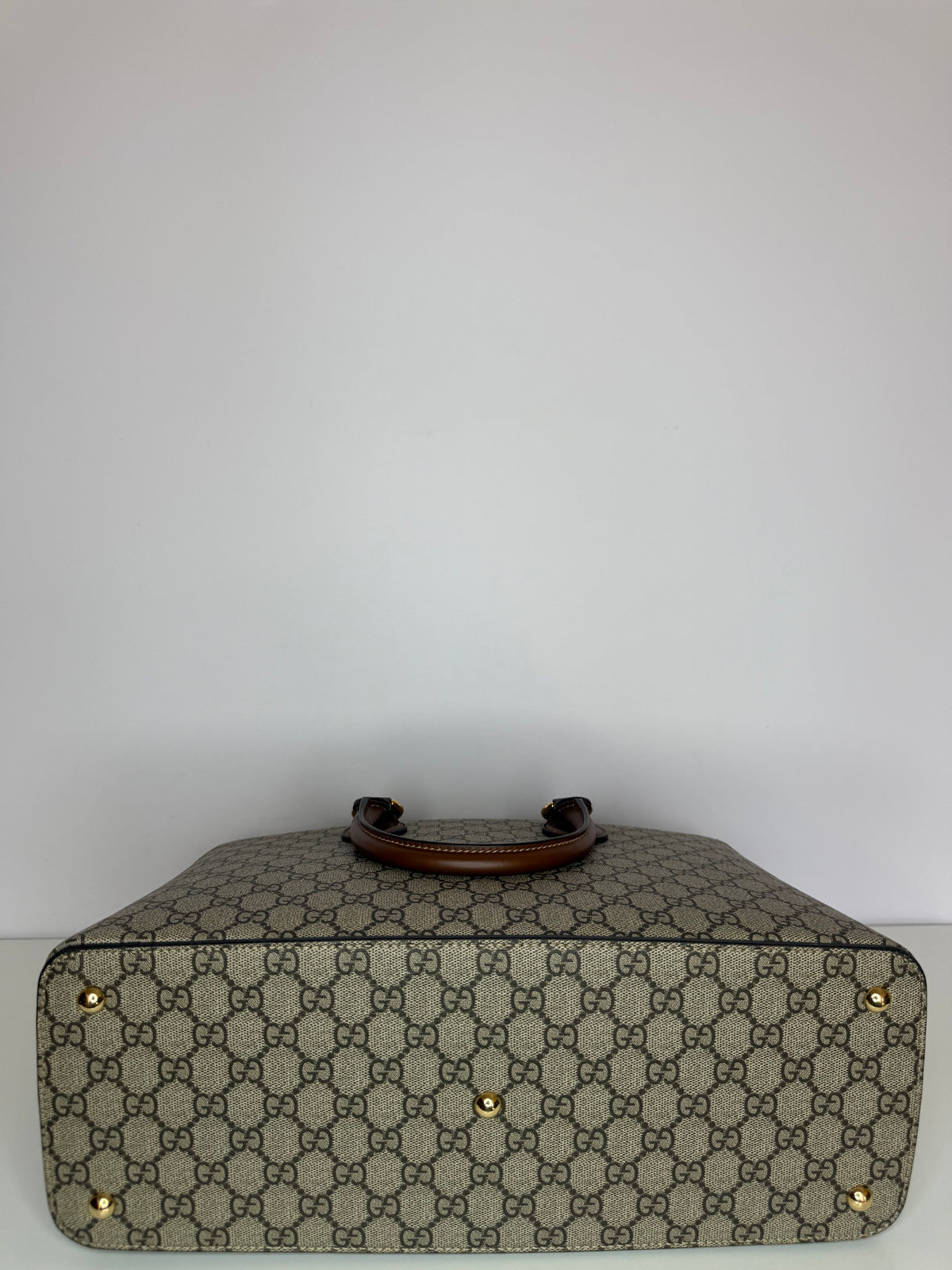Gucci GG Coated Canvas and Leather Tote Bag